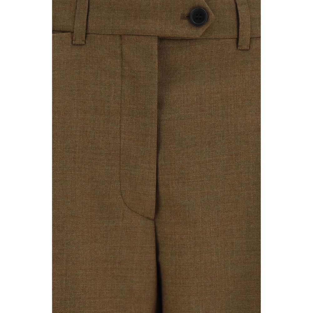 Prada Brown Wool Oves Aries Dress Pants