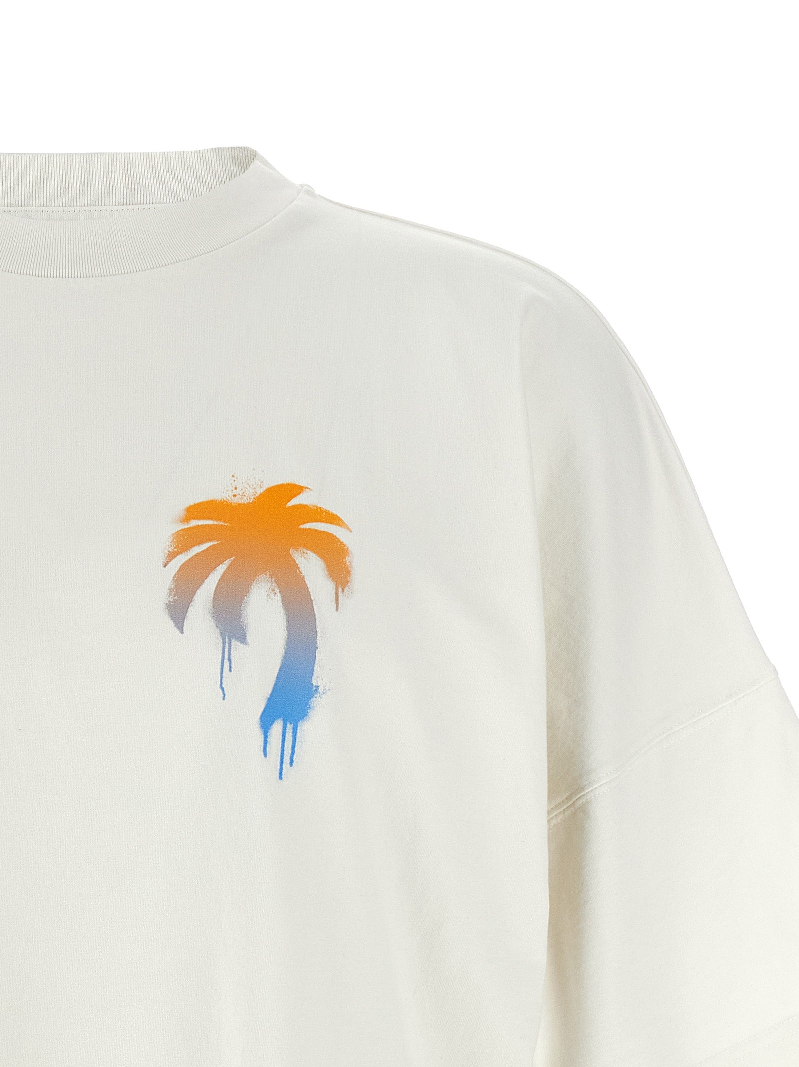 Palm Angels White Cotton T-Shirt