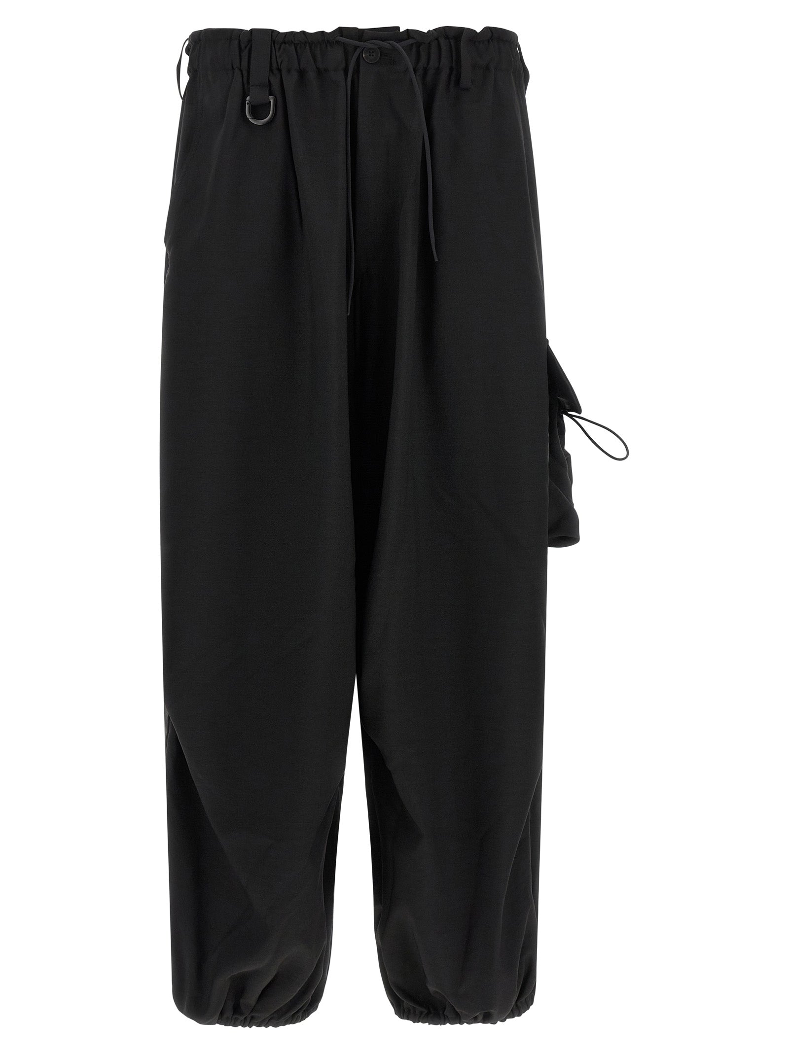 Y-3 Black Polyester Cargo Pants