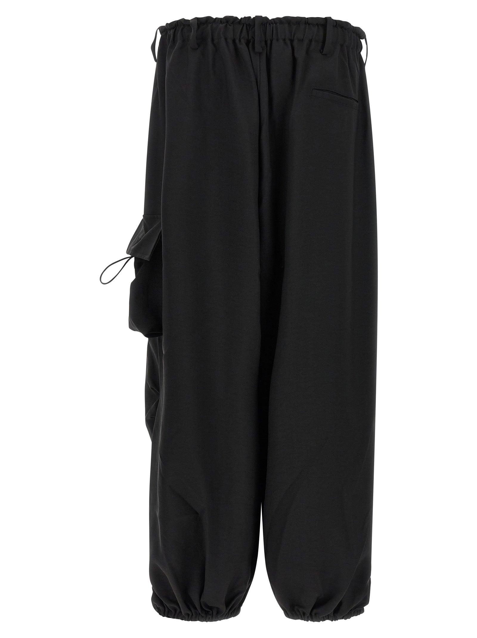 Y-3 Black Polyester Cargo Pants