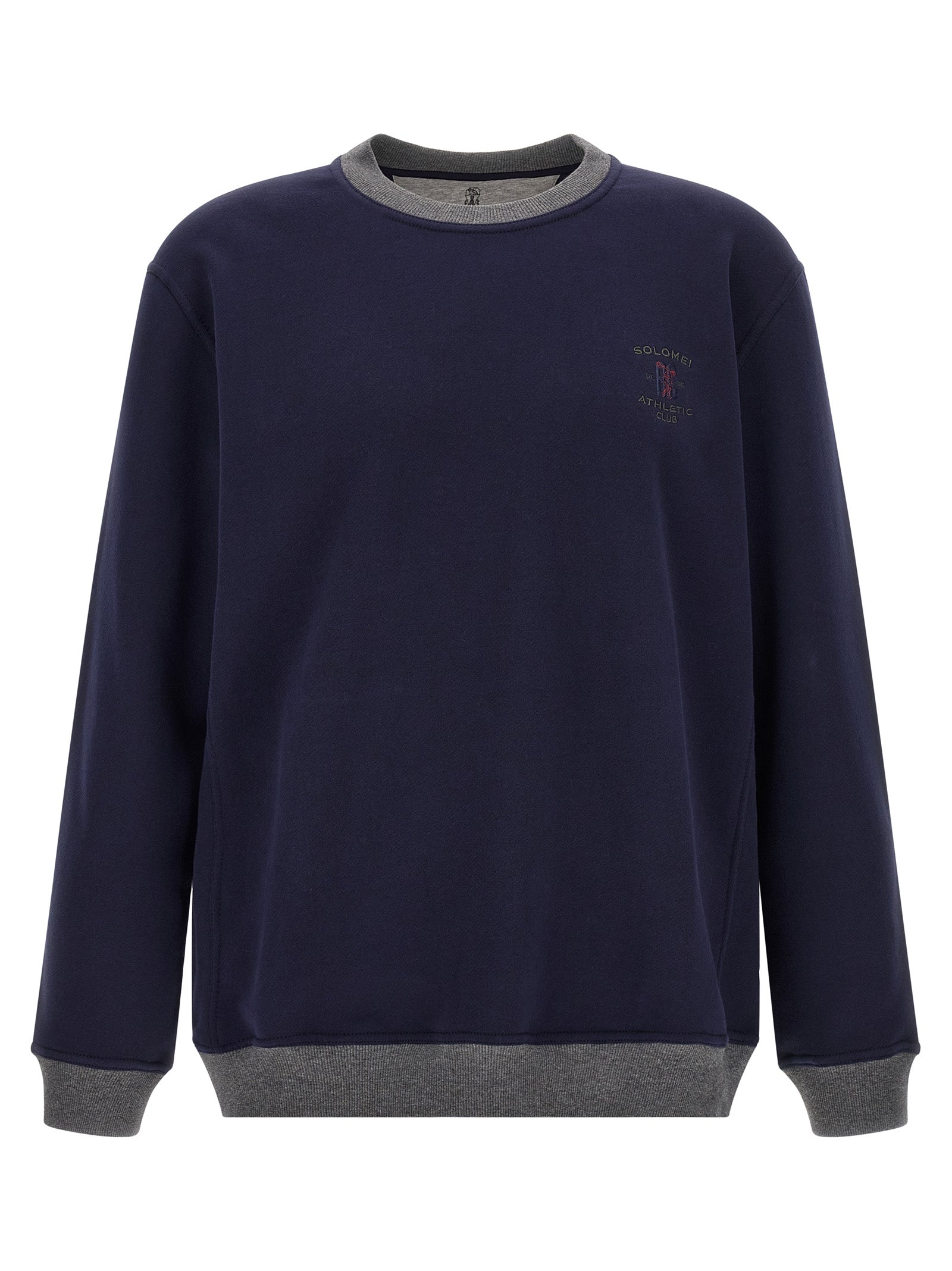 Brunello Cucinelli Blue Cotton Sweatshirt