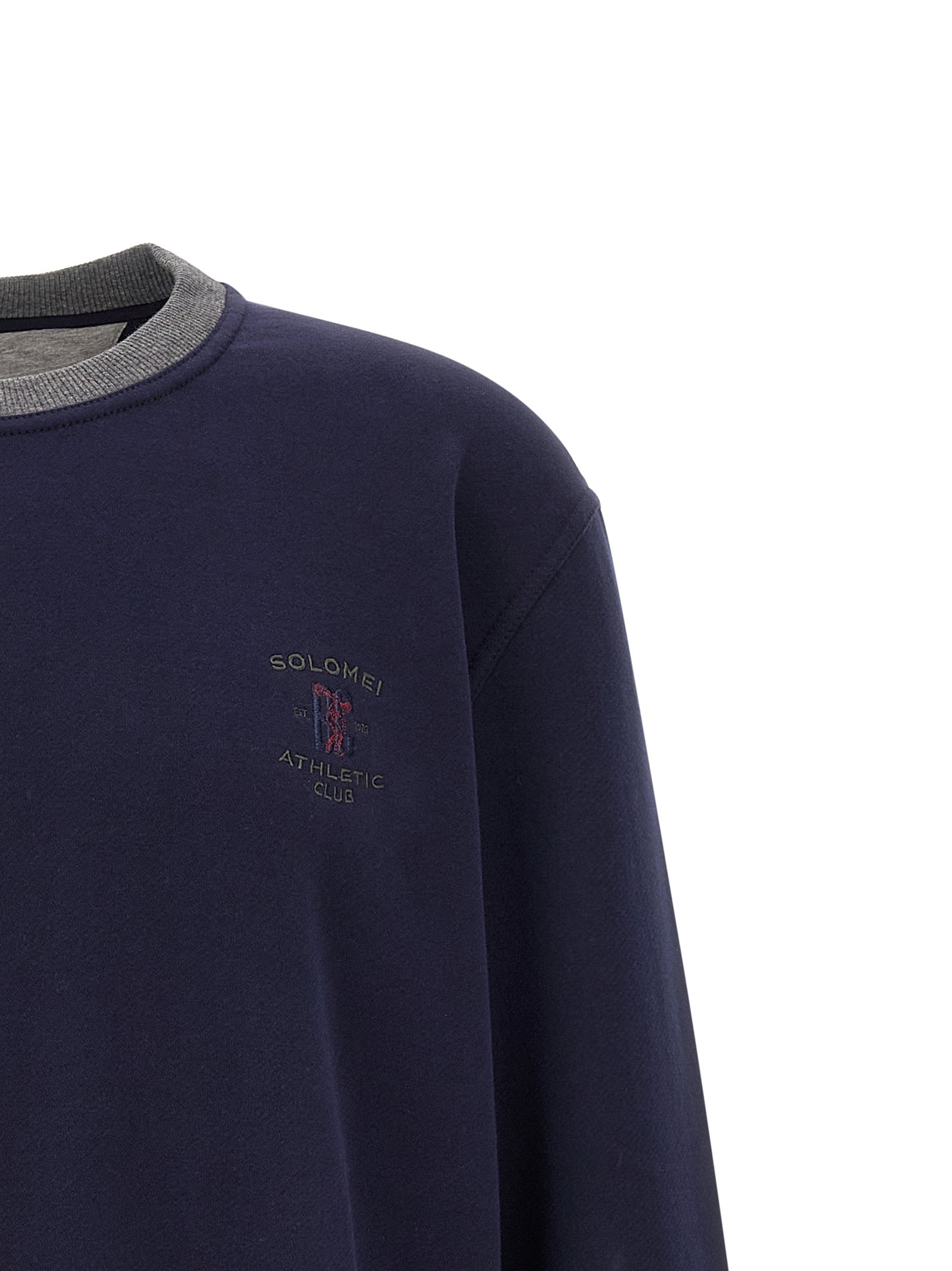 Brunello Cucinelli Blue Cotton Sweatshirt