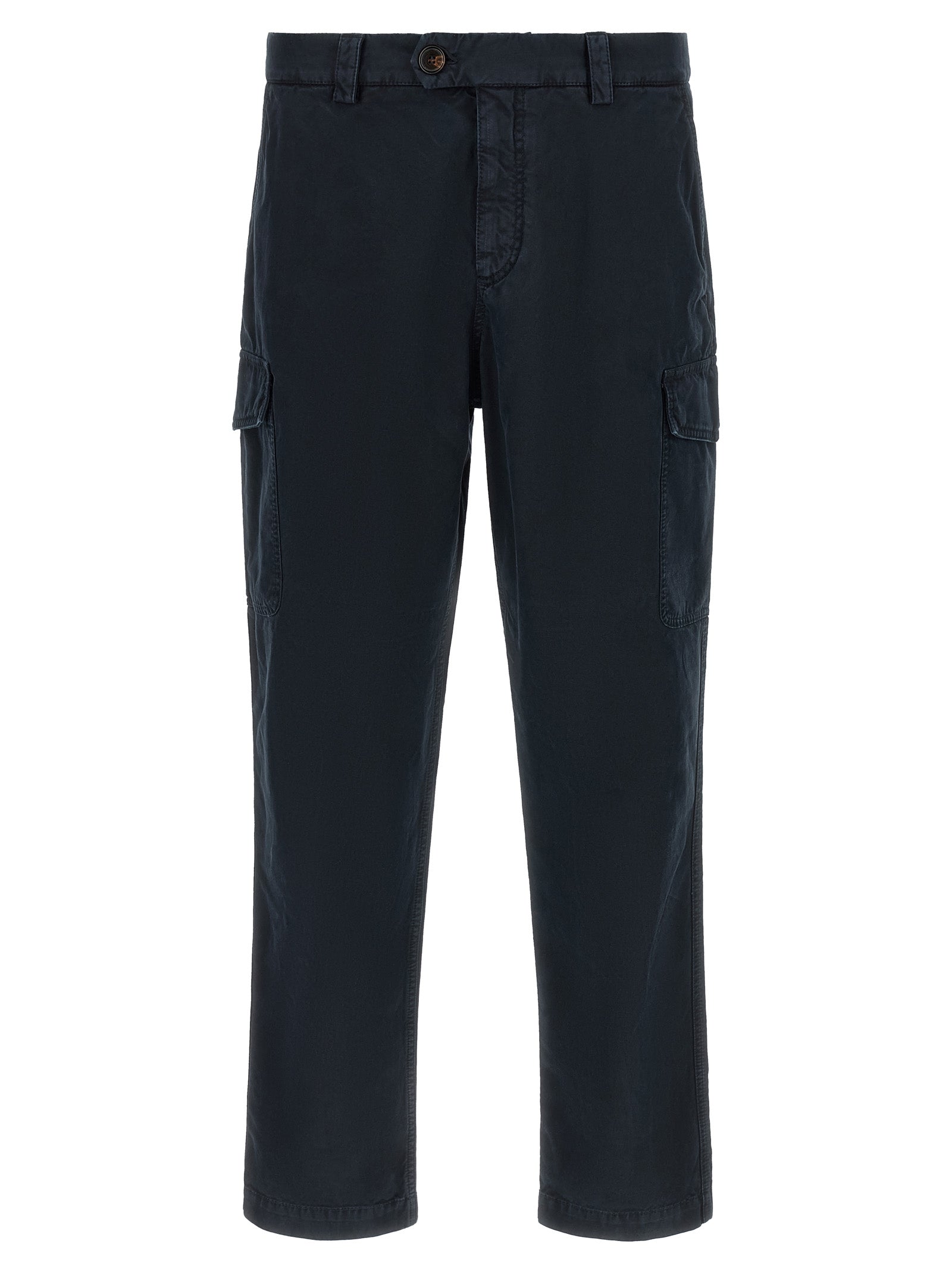 Brunello Cucinelli Blue Cotton Cargo Pants
