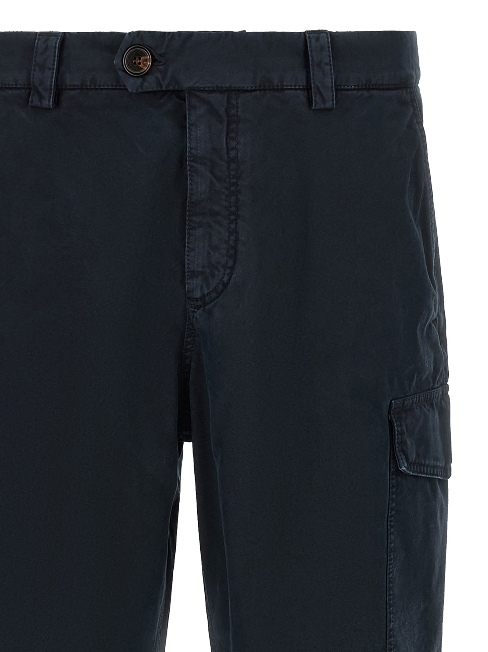 Brunello Cucinelli Blue Cotton Cargo Pants