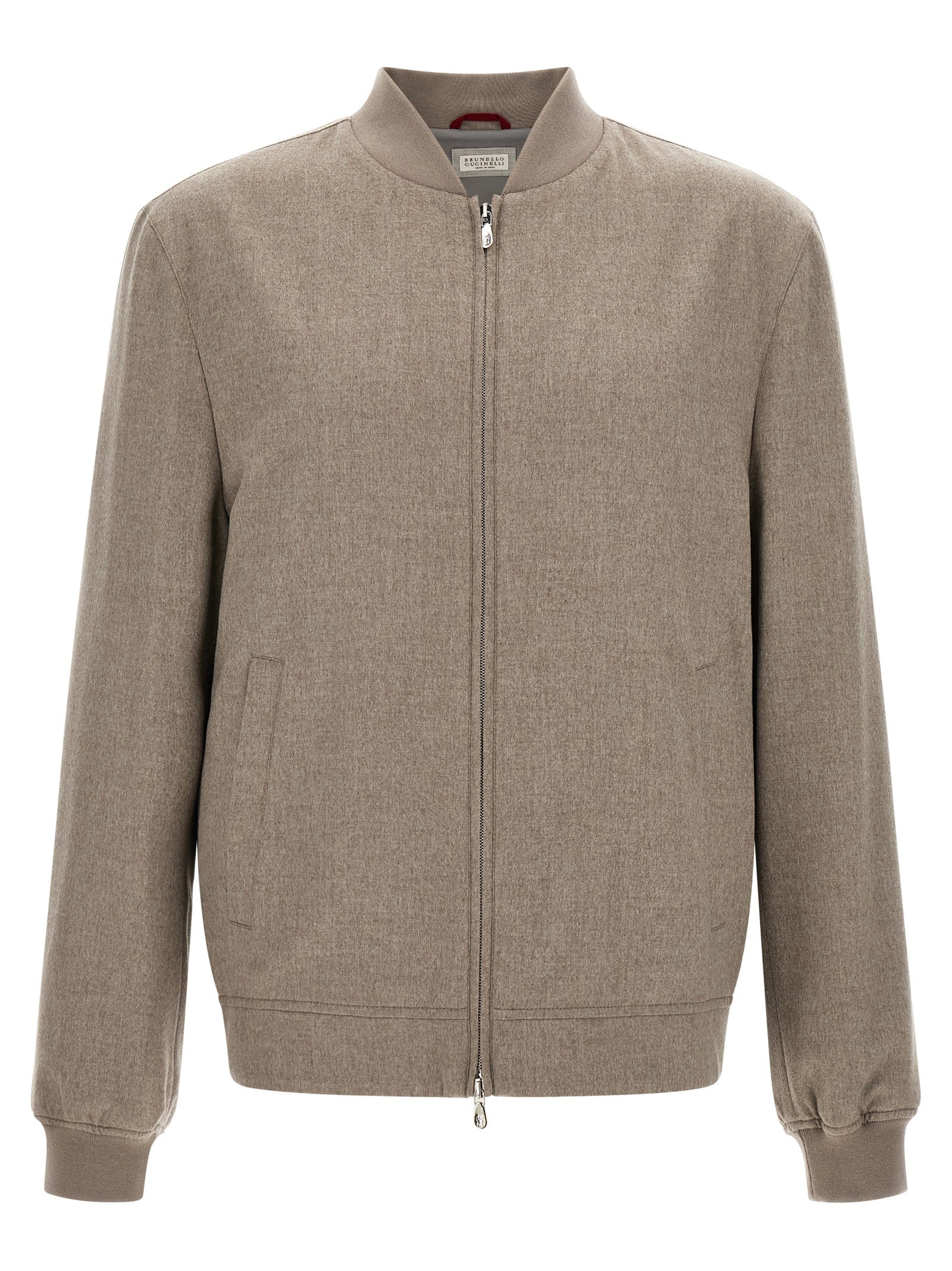 Brunello Cucinelli Gray Cashmere Bomber