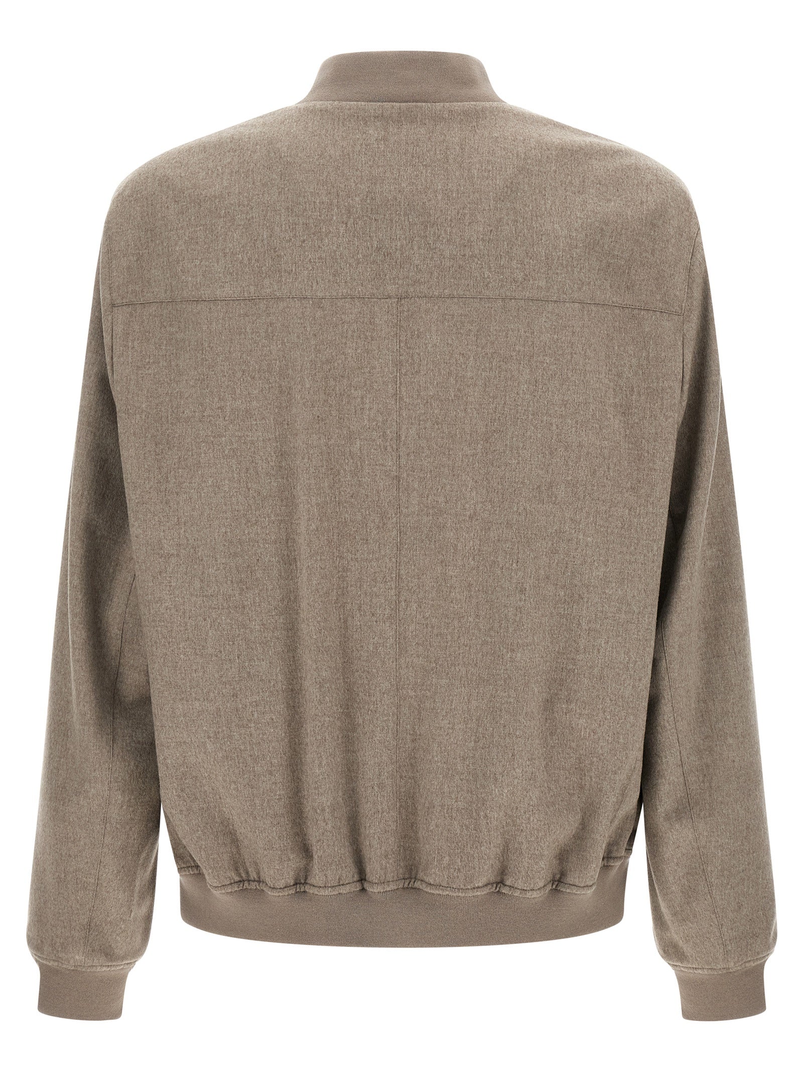 Brunello Cucinelli Gray Cashmere Bomber