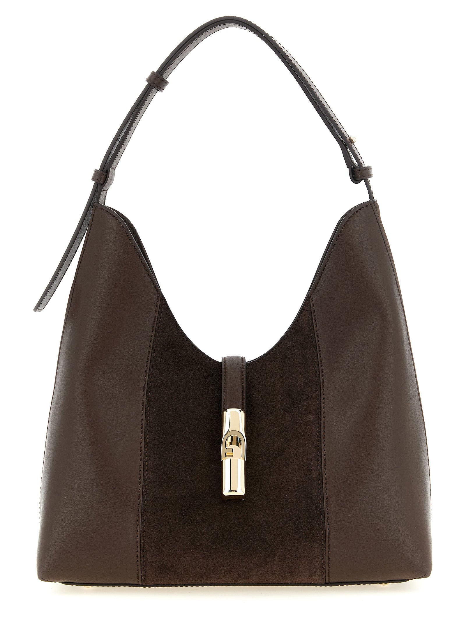 Furla Brown Calfskin Shoulder Bag