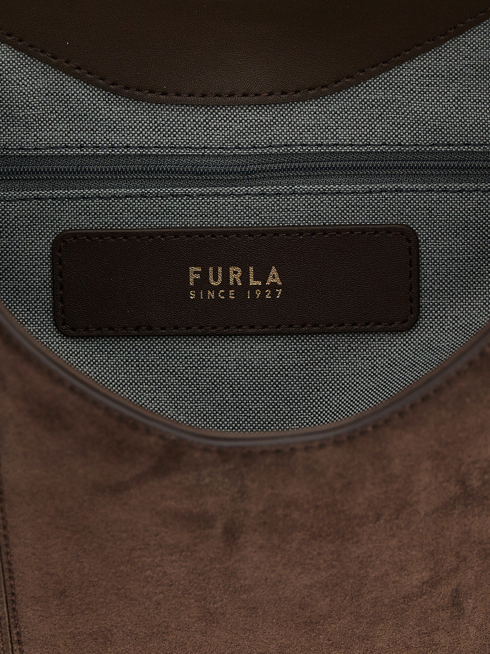 Furla Brown Calfskin Shoulder Bag