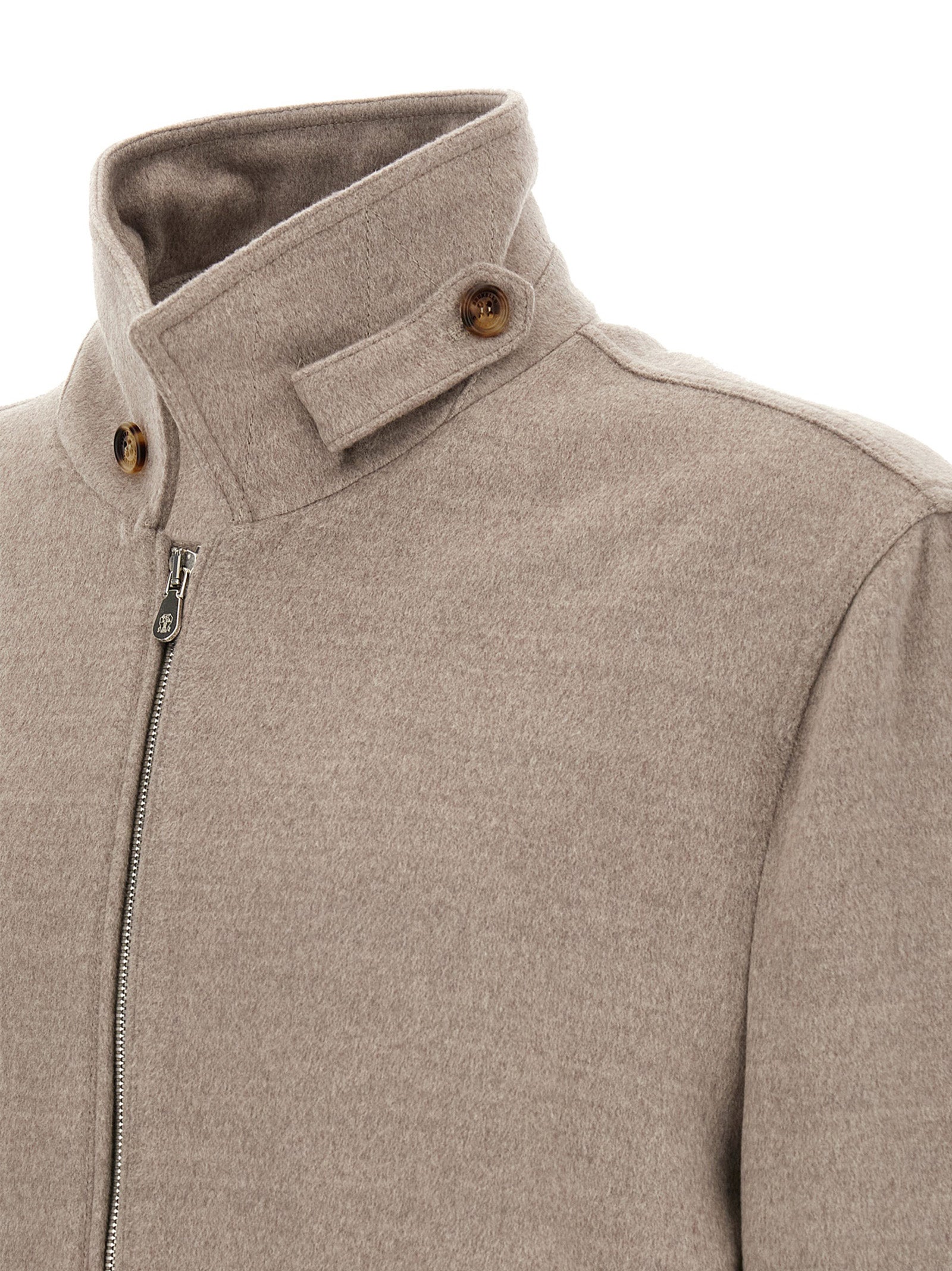 Brunello Cucinelli Beige Virgin Wool Bomber