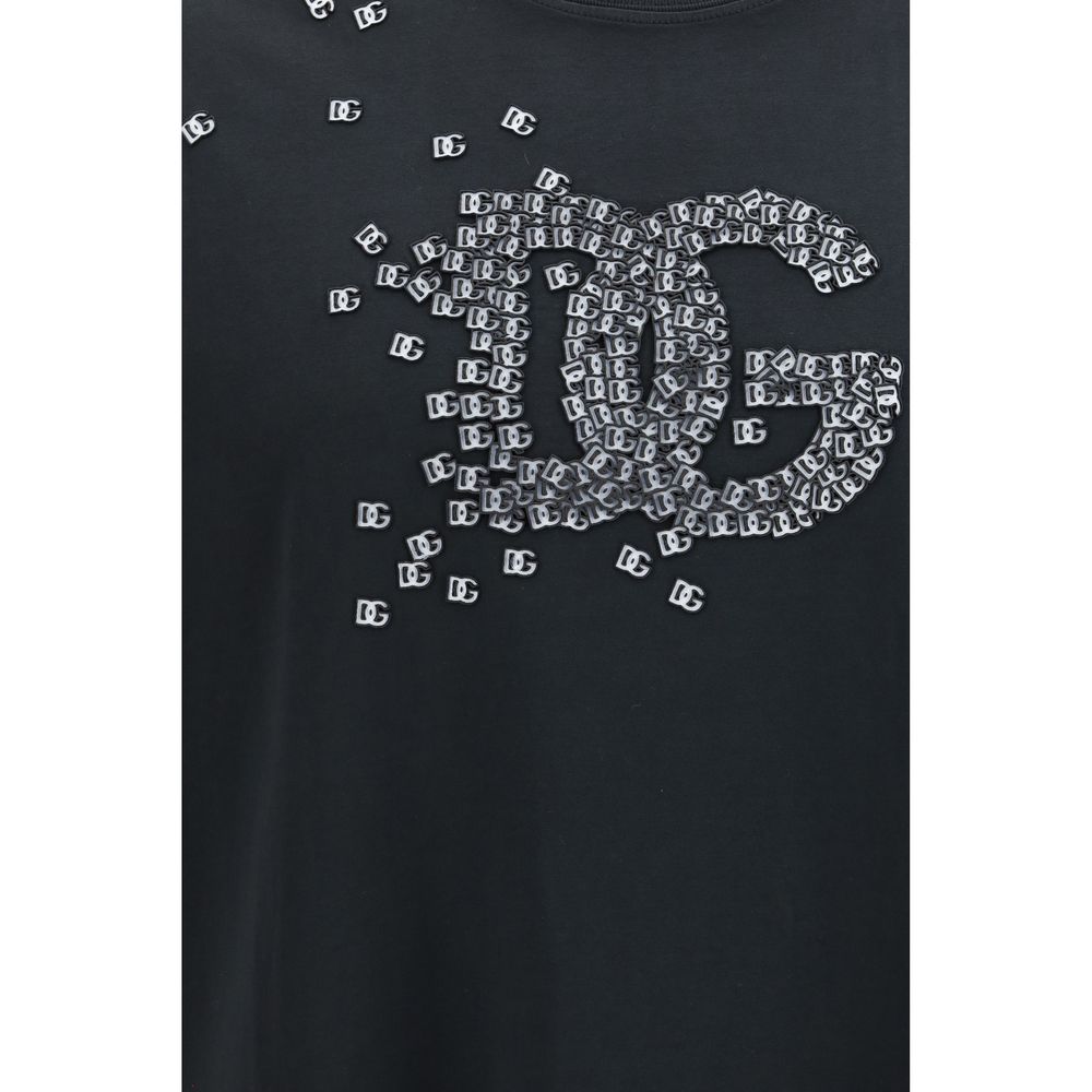 Dolce & Gabbana Black Cotton T-Shirt