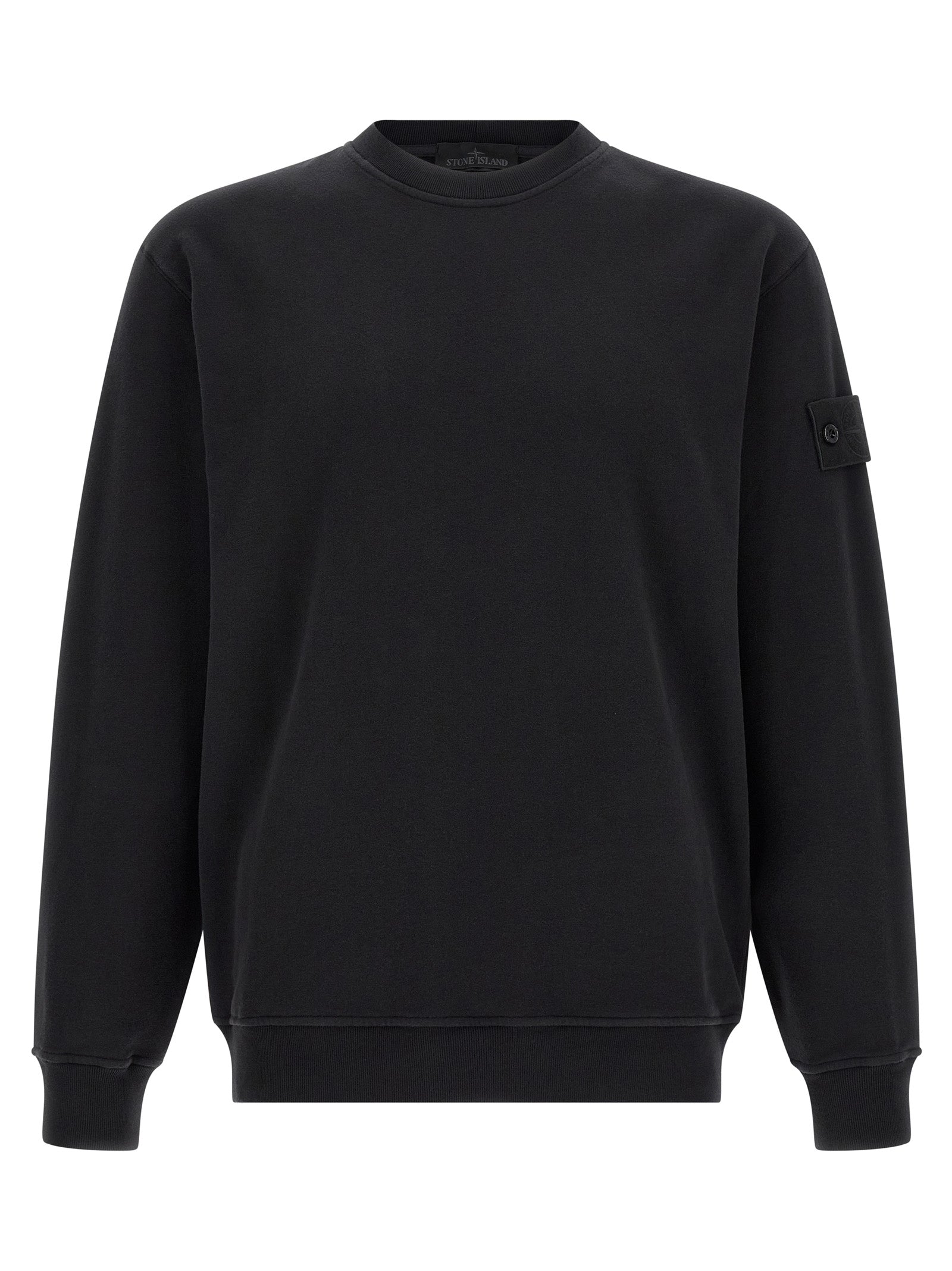 Stone Island Black Cotton Sweatshirt