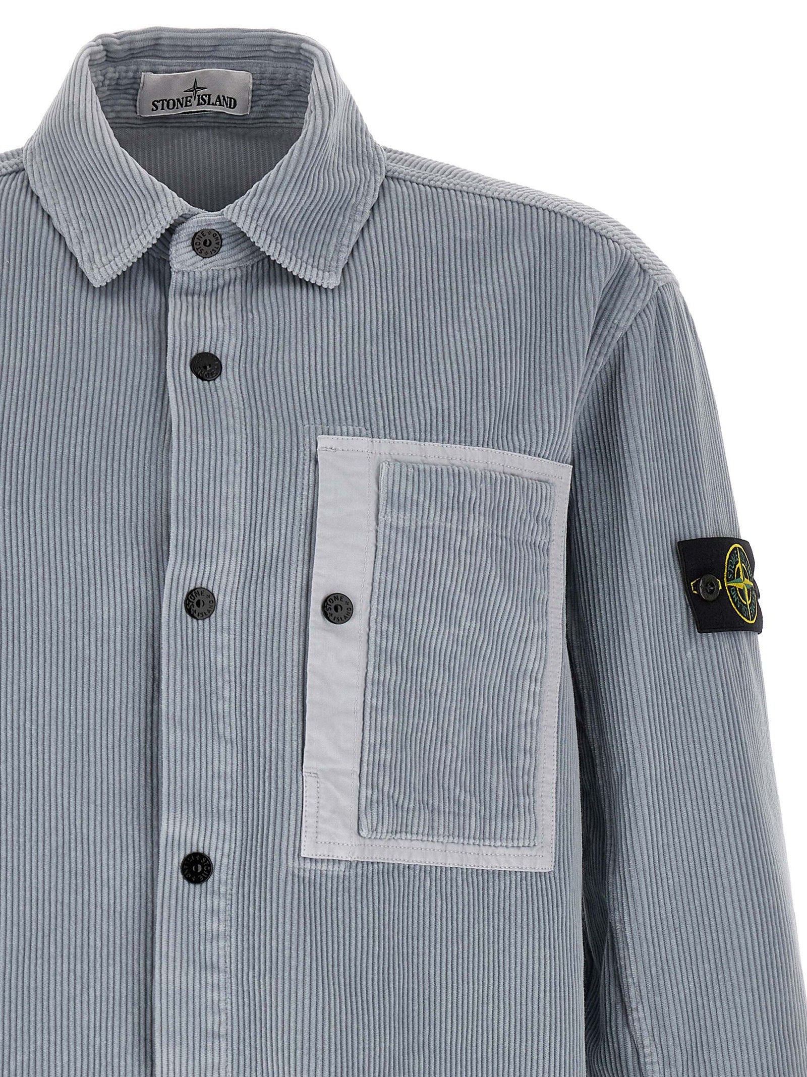 Stone Island Gray Cotton Blouse