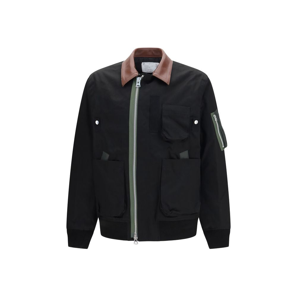 Sacai Black Cotton Bomber