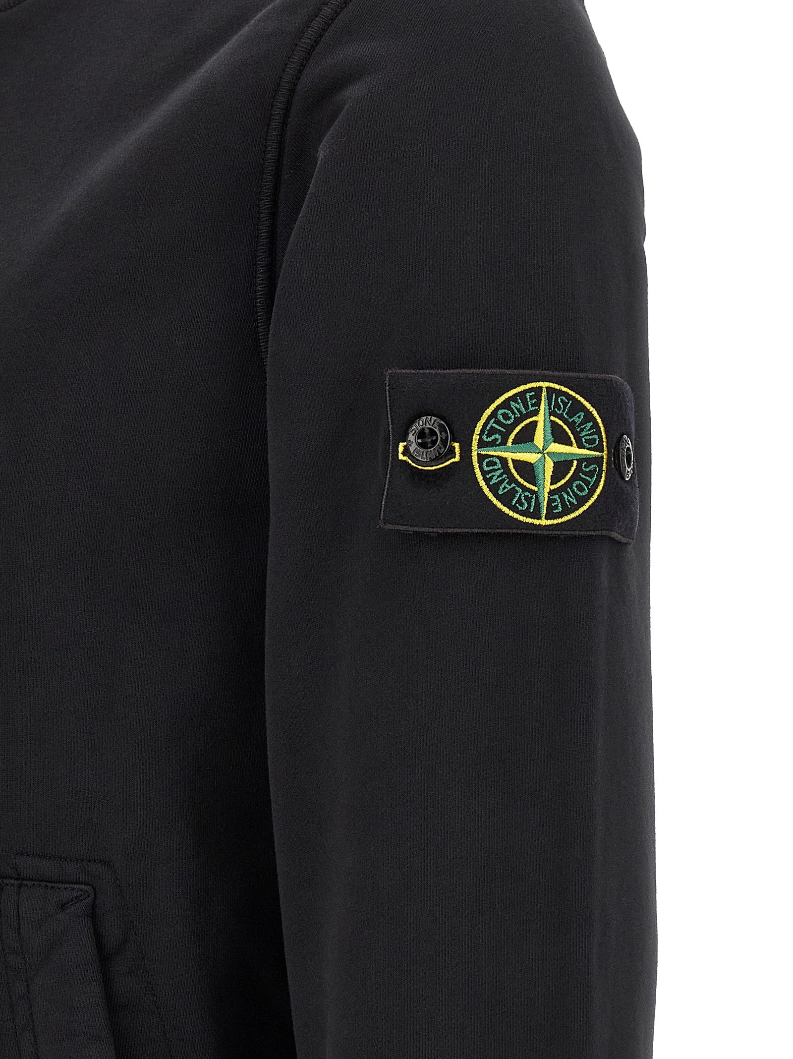 Stone Island Black Cotton Sweatshirt