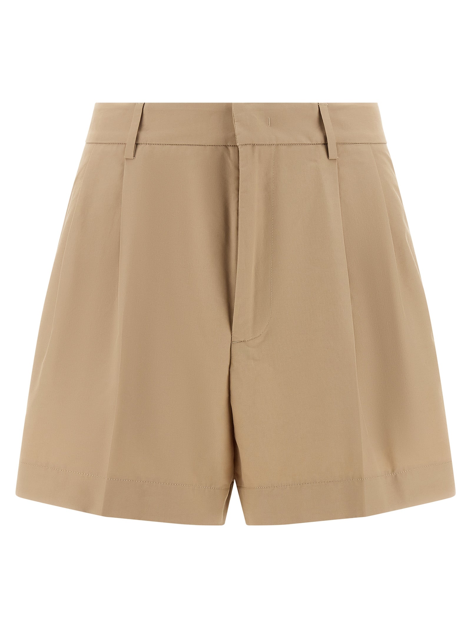 Fabiana Filippi Brown Cotton Bermuda Shorts