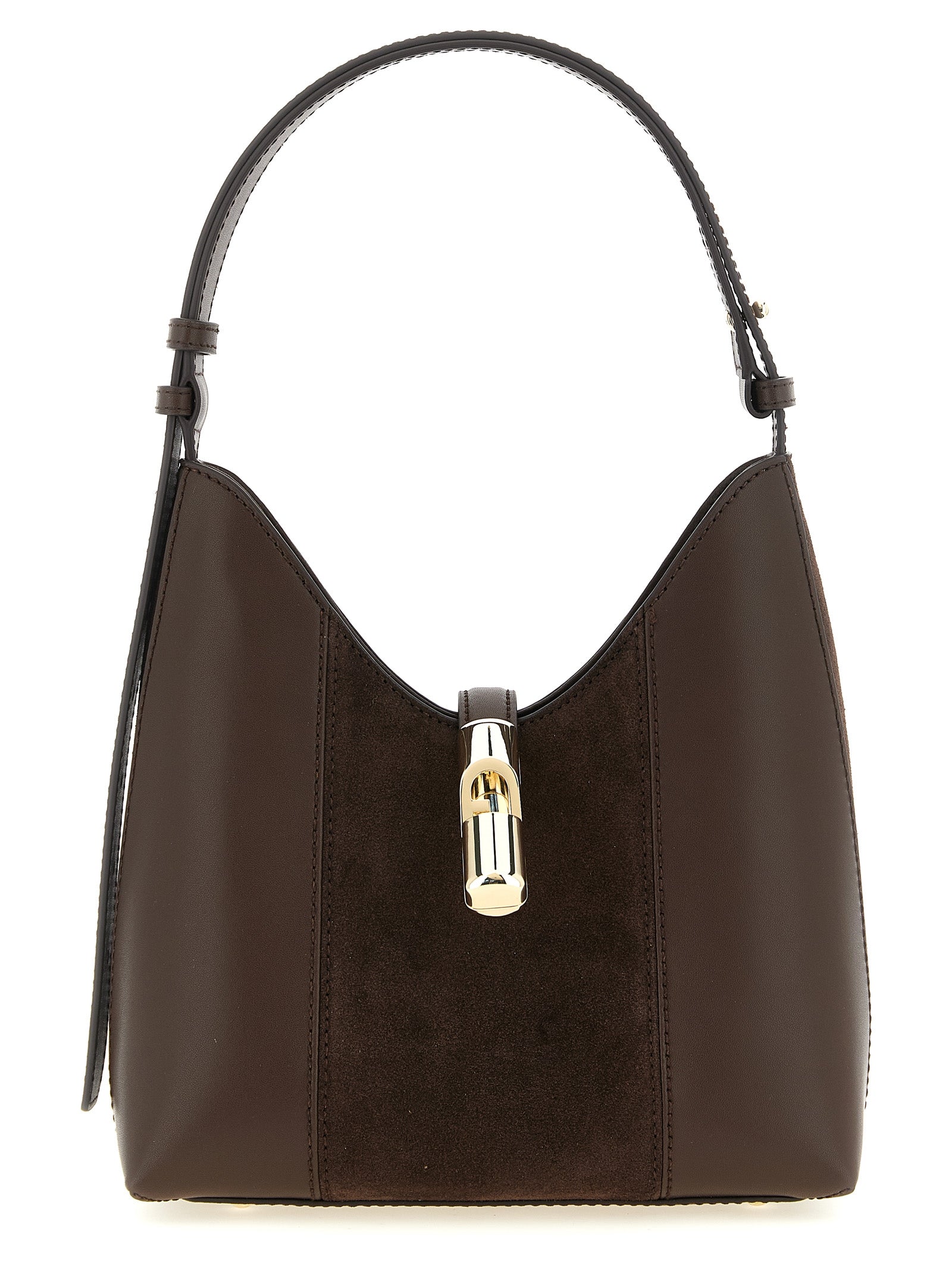 Furla Brown Calfskin Shoulder Bag