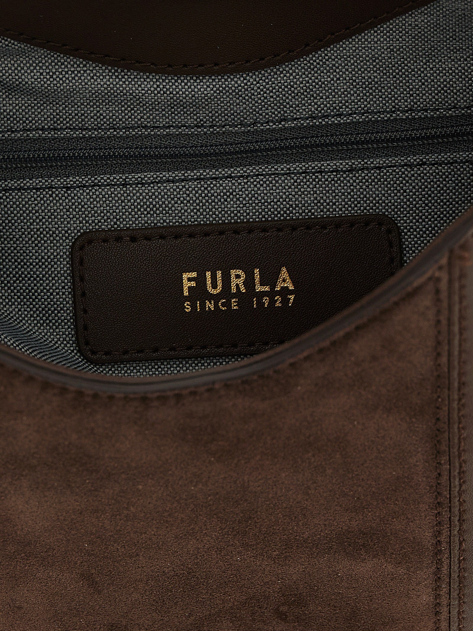 Furla Brown Calfskin Shoulder Bag