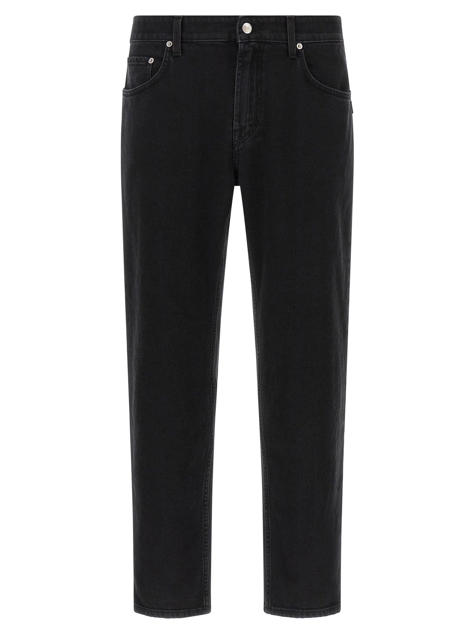Department 5 Black Cotton Cropped Jeans