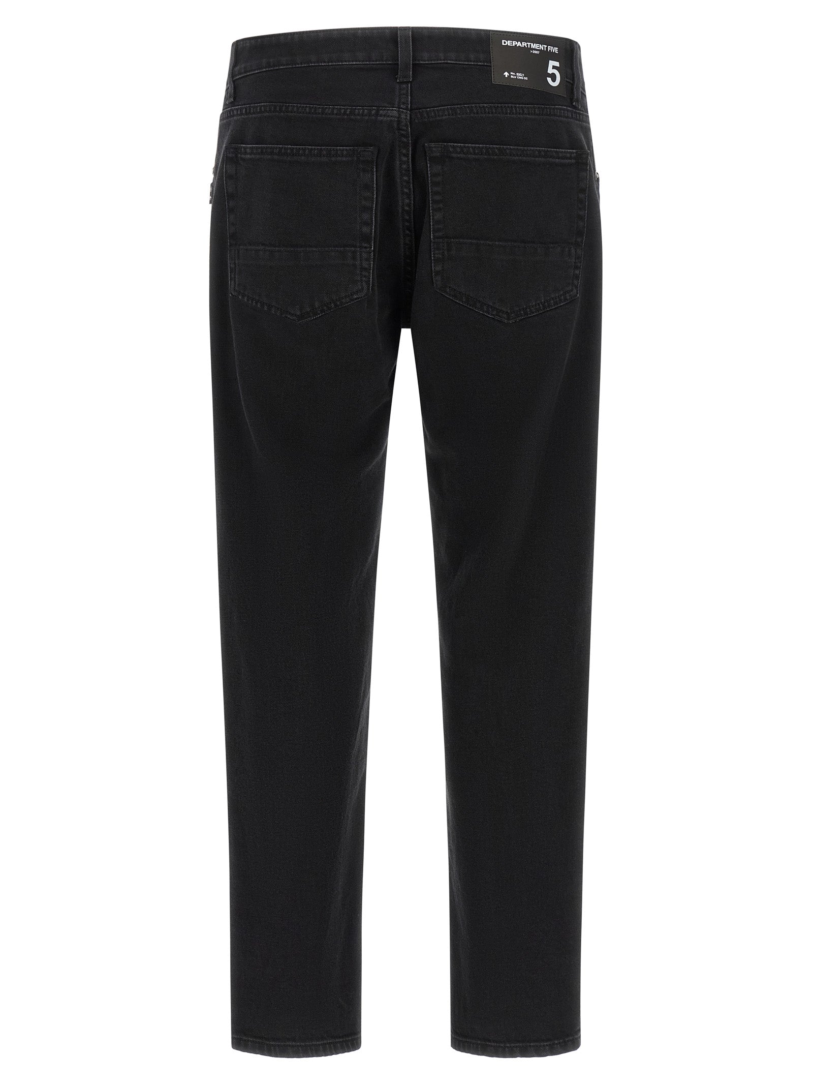 Department 5 Black Cotton Cropped Jeans
