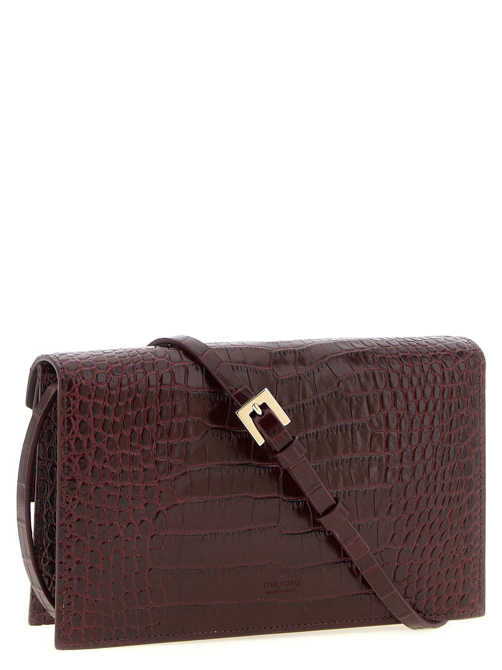 Tom Ford Bordeaux Calfskin Clutch Bag