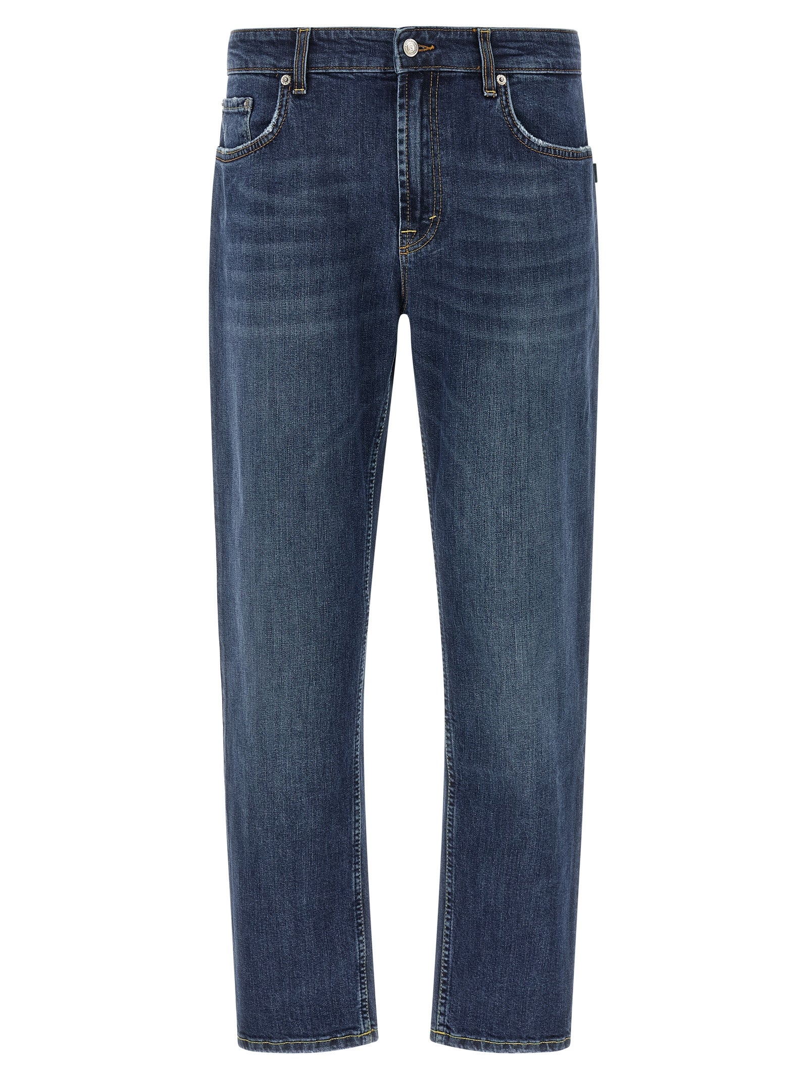 Department 5 Blue Cotton Cropped Jeans