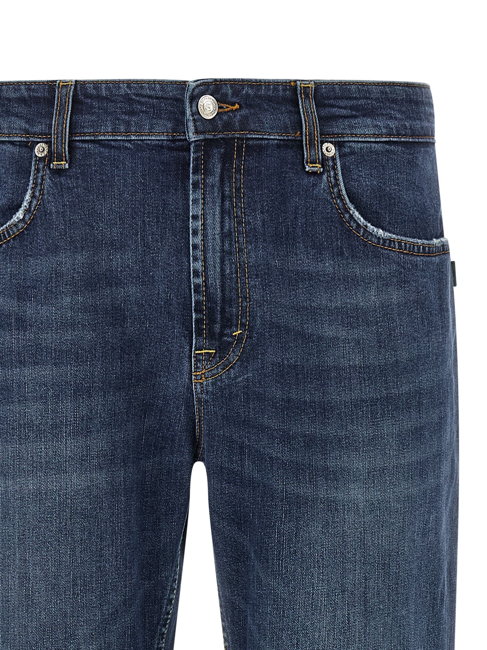 Department 5 Blue Cotton Cropped Jeans