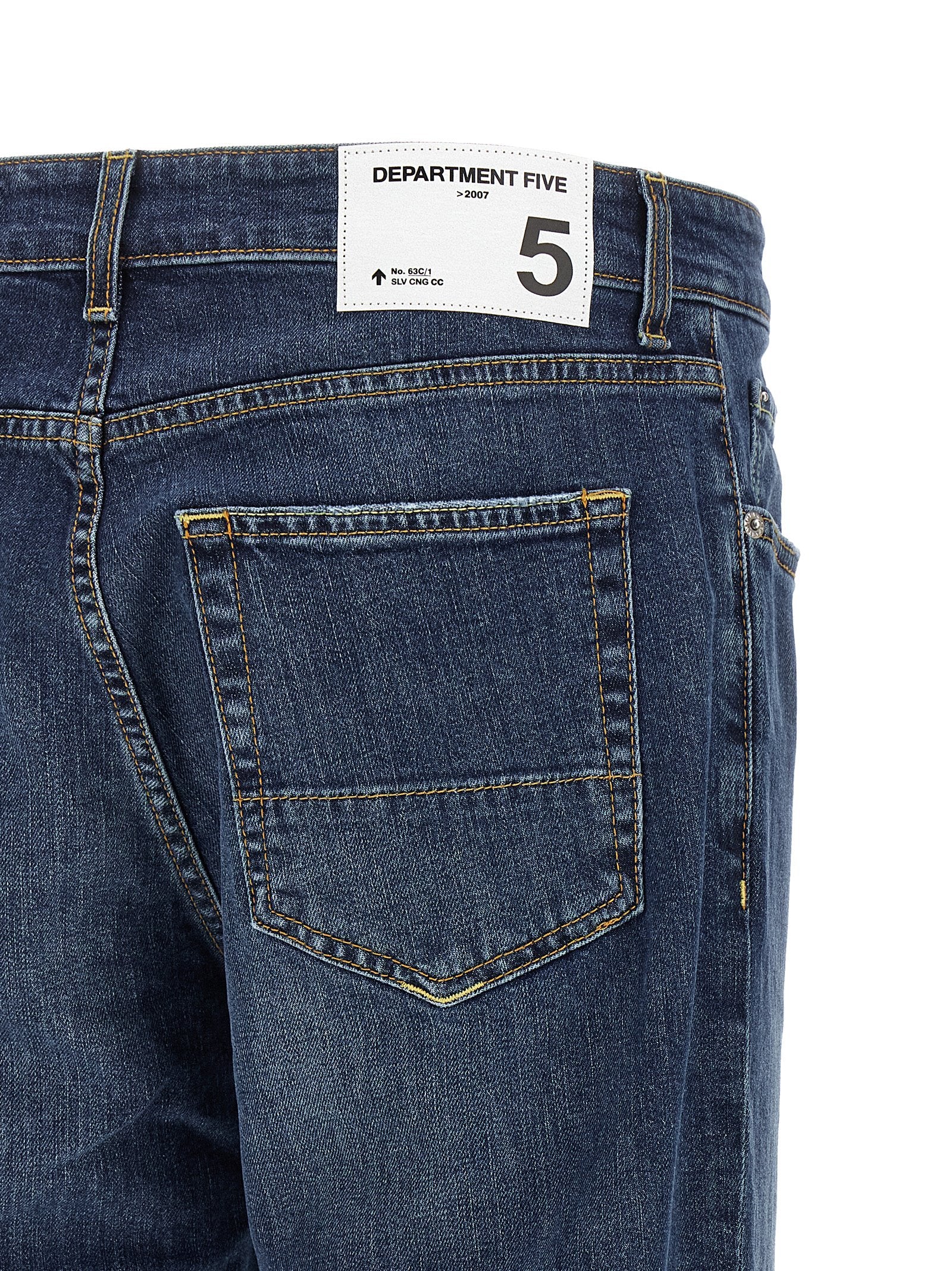 Department 5 Blue Cotton Cropped Jeans
