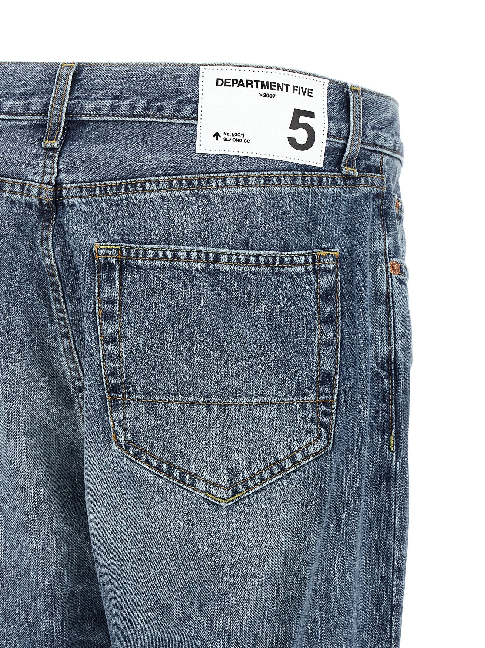 Department 5 Blue Cotton Tapered Jeans