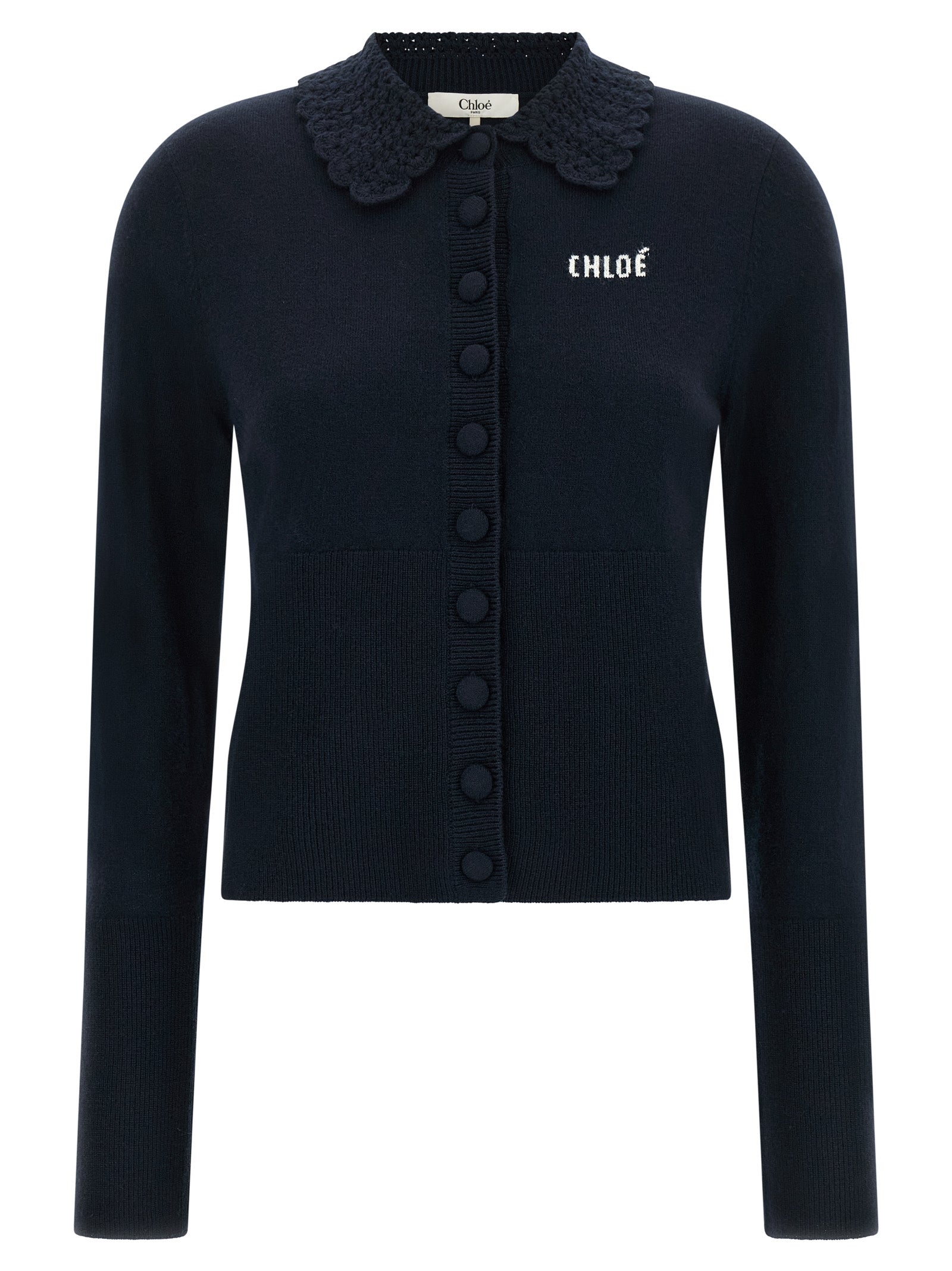 Chloé Blue Wool Cardigan