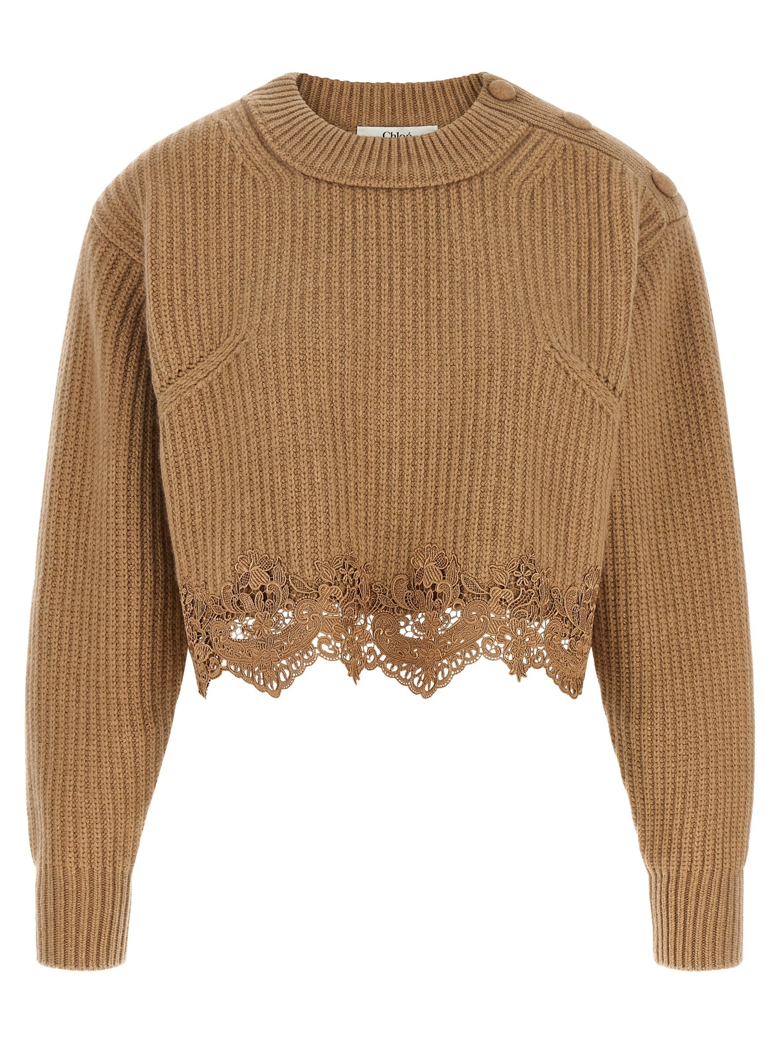 Chloé Beige Wool Cardigan
