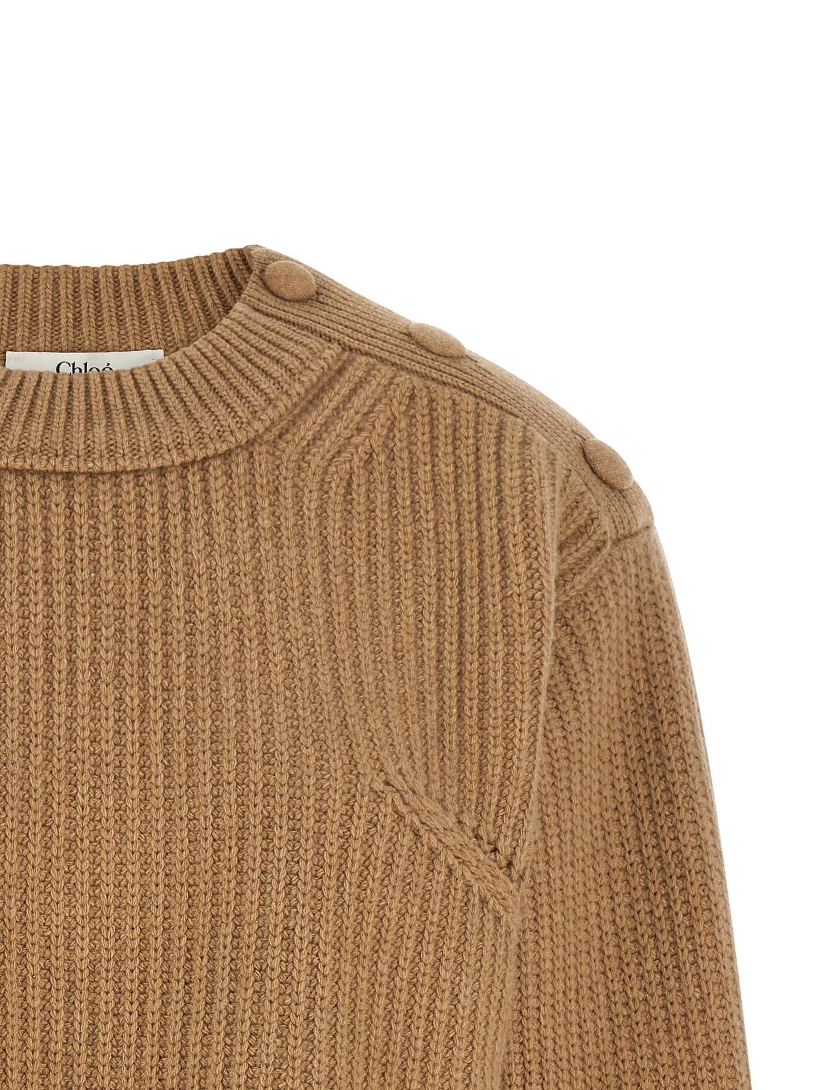 Chloé Beige Wool Cardigan