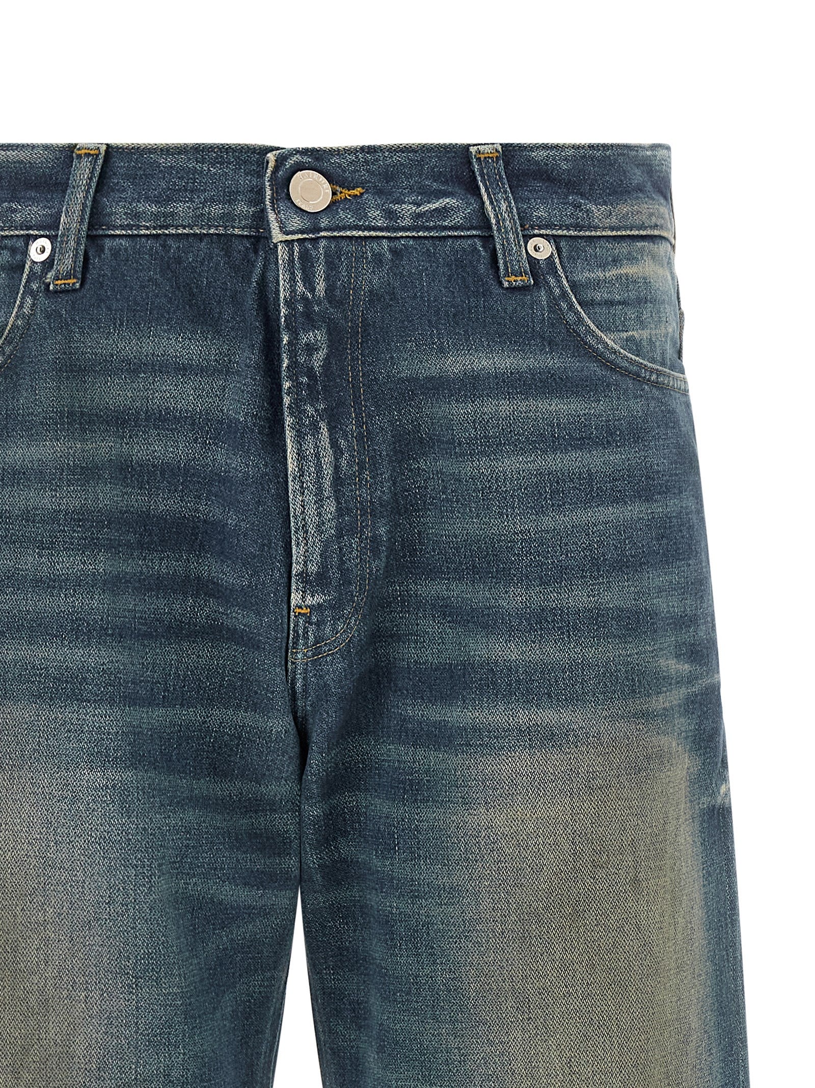 Haikure Blue Cotton Flared Jeans
