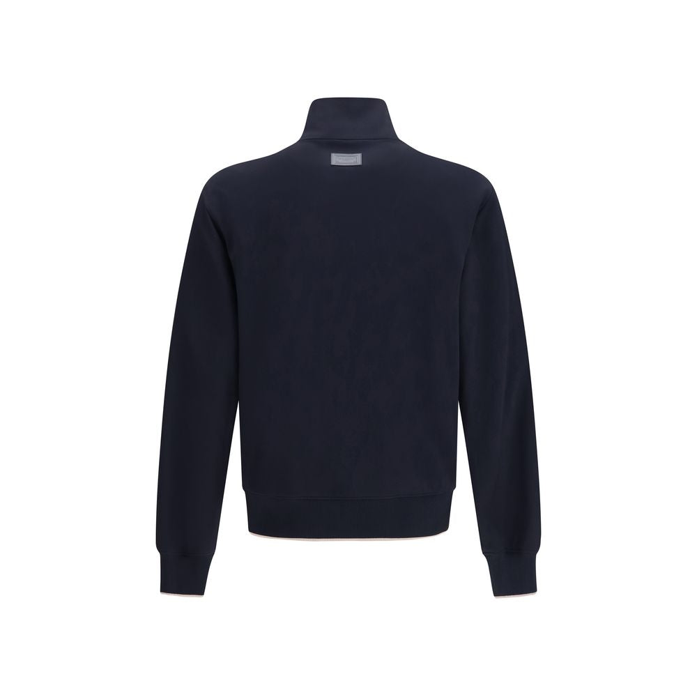 Dolce & Gabbana Blue Polyamide Full-Length Jacket