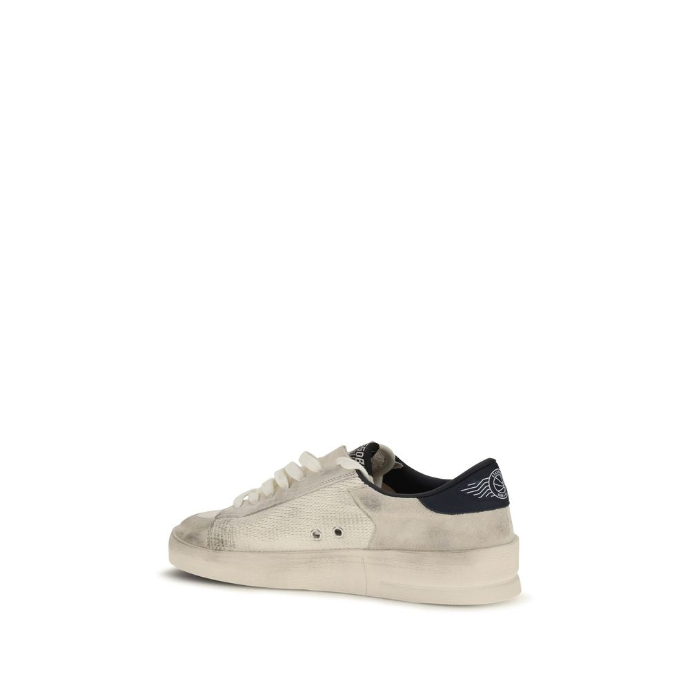 Golden Goose Beige Calf Leather Bos Taurus Athletic Sneakers