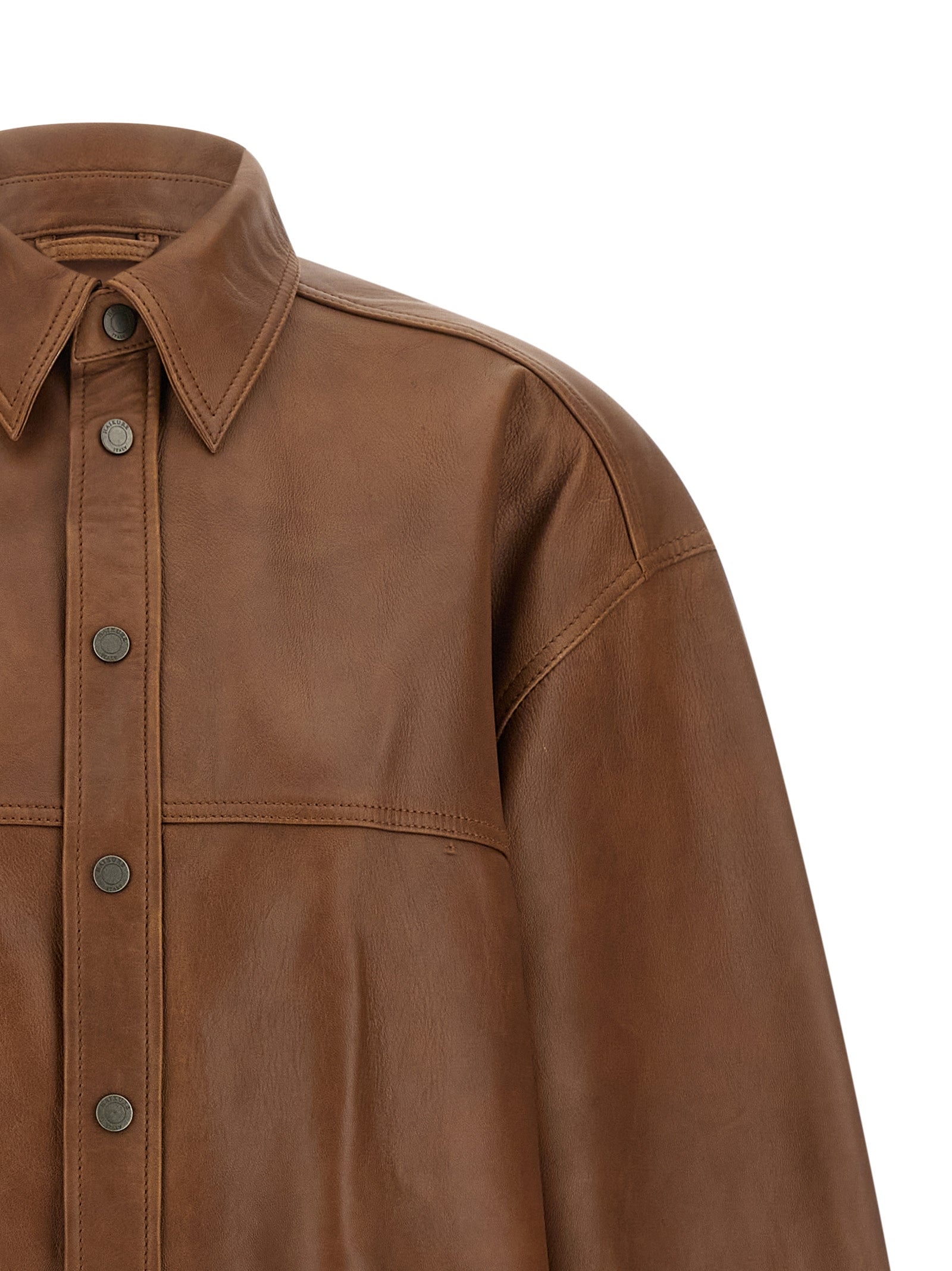 Haikure Brown Lambskin Blouse