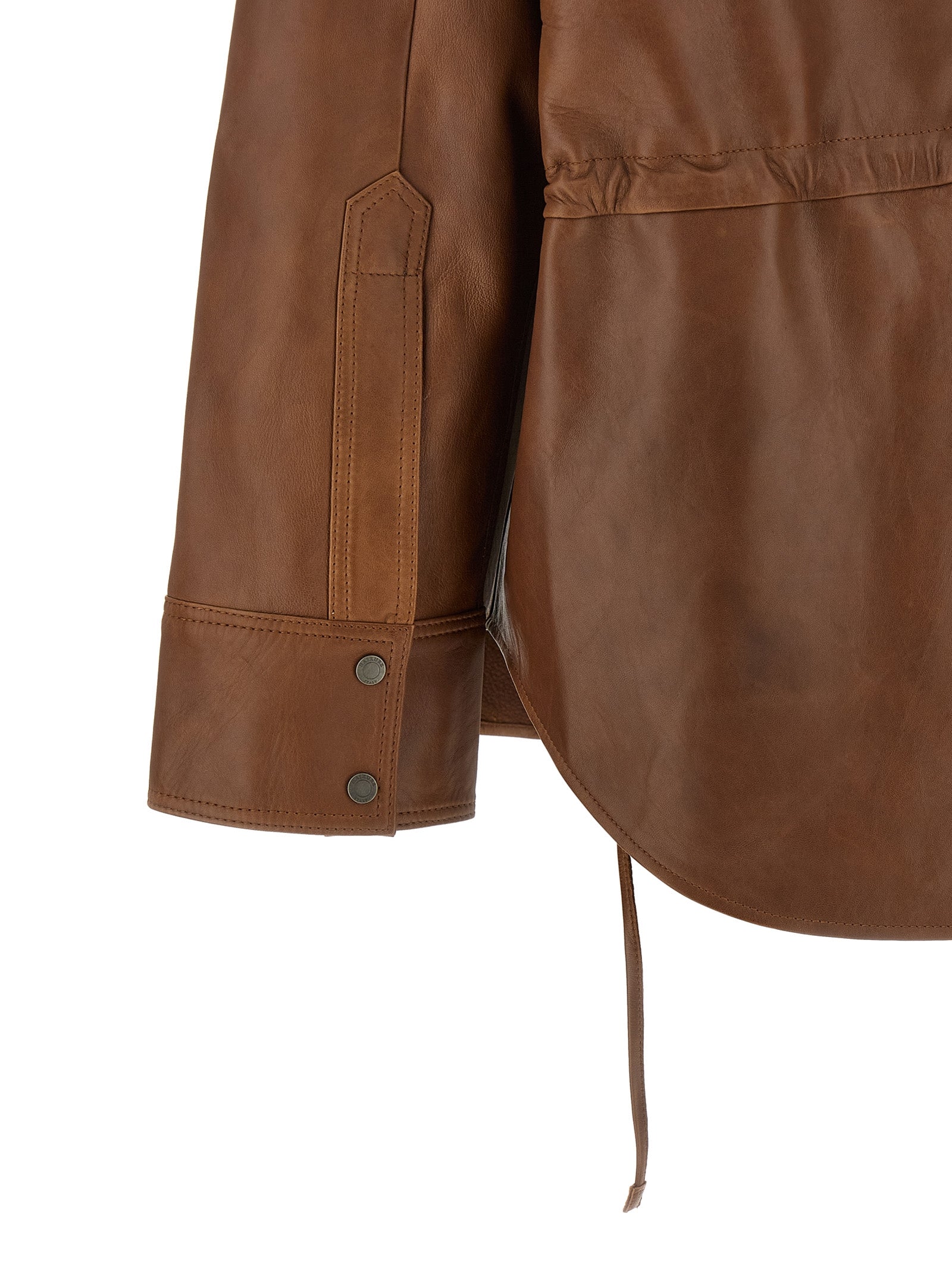 Haikure Brown Lambskin Blouse