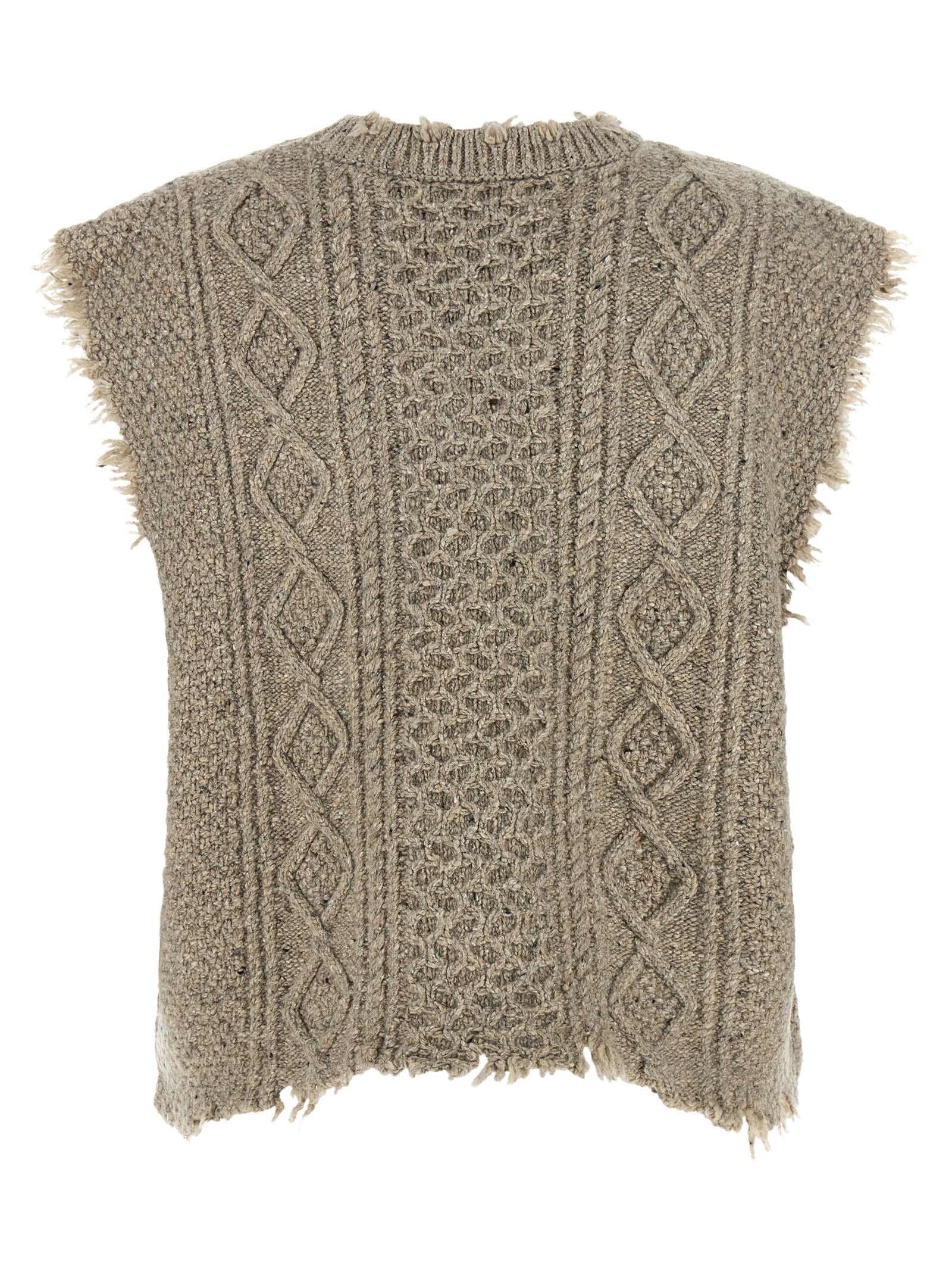 R13 Gray Wool Sleeveless Jacket