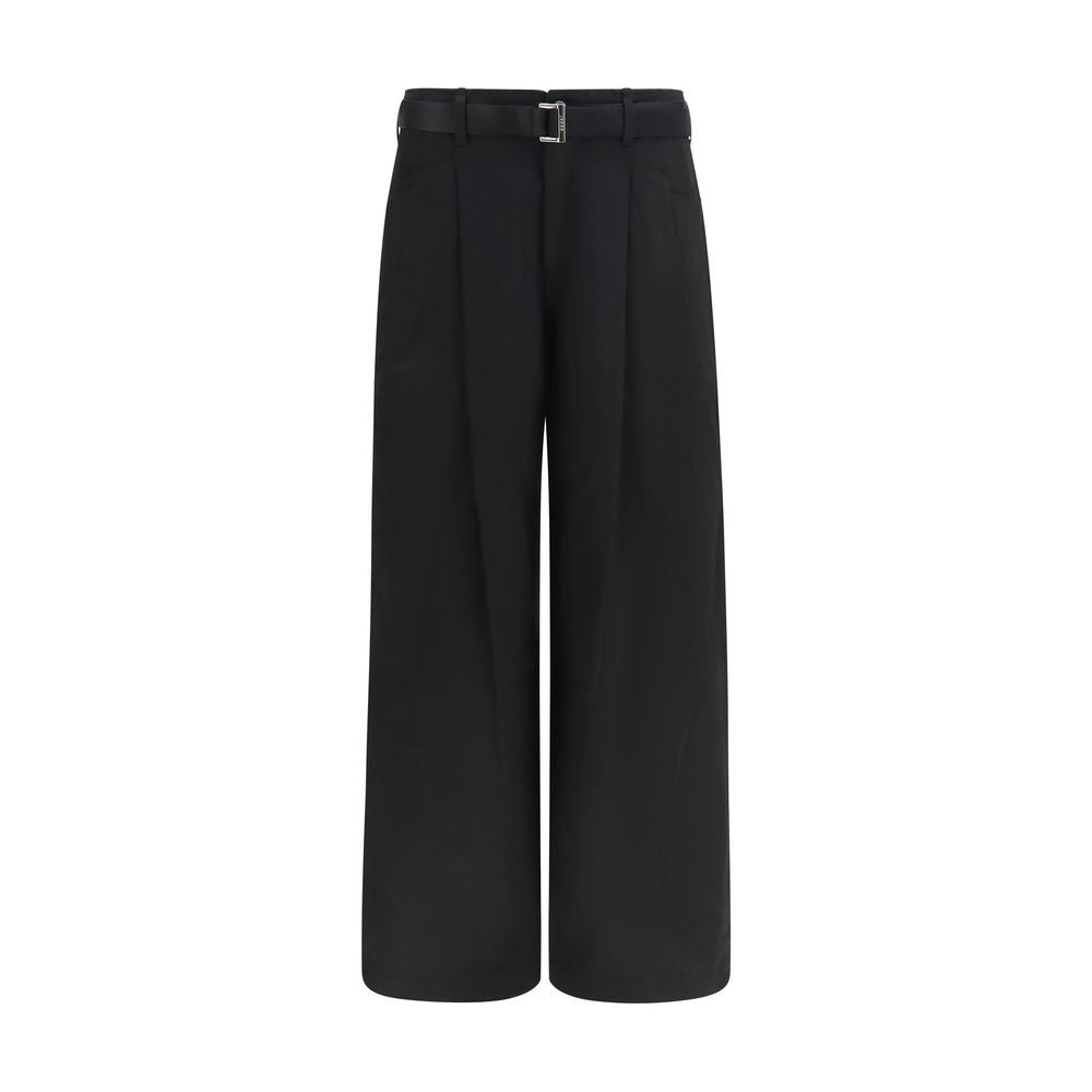 Sacai Black Cotton Chino Pants