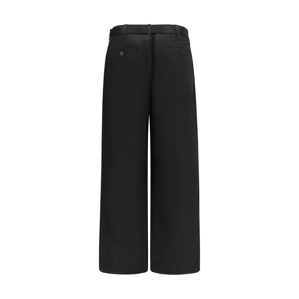 Sacai Black Cotton Chino Pants