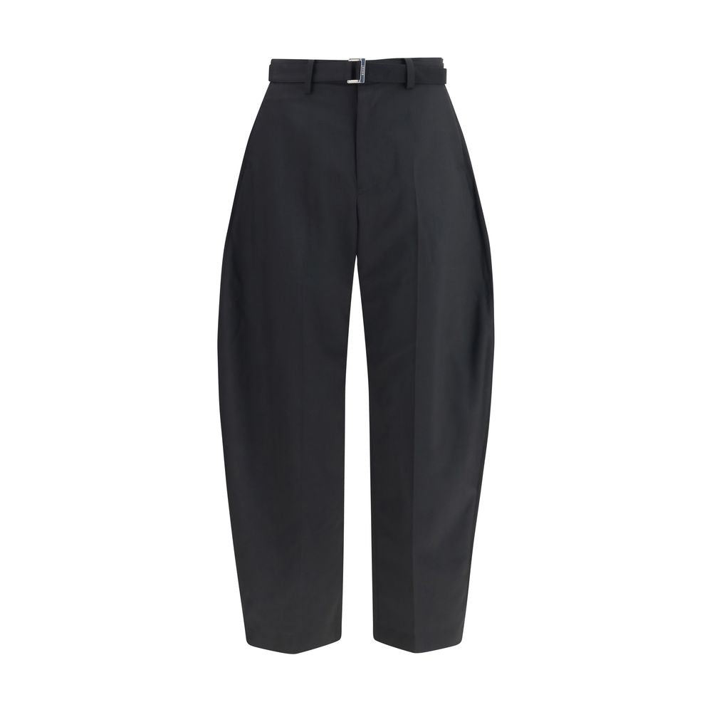 Sacai Black Polyester Casual Pants