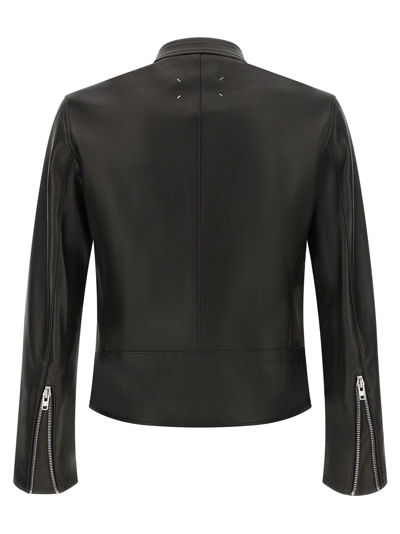 Maison Margiela Black Lamb Leather Leather Jacket