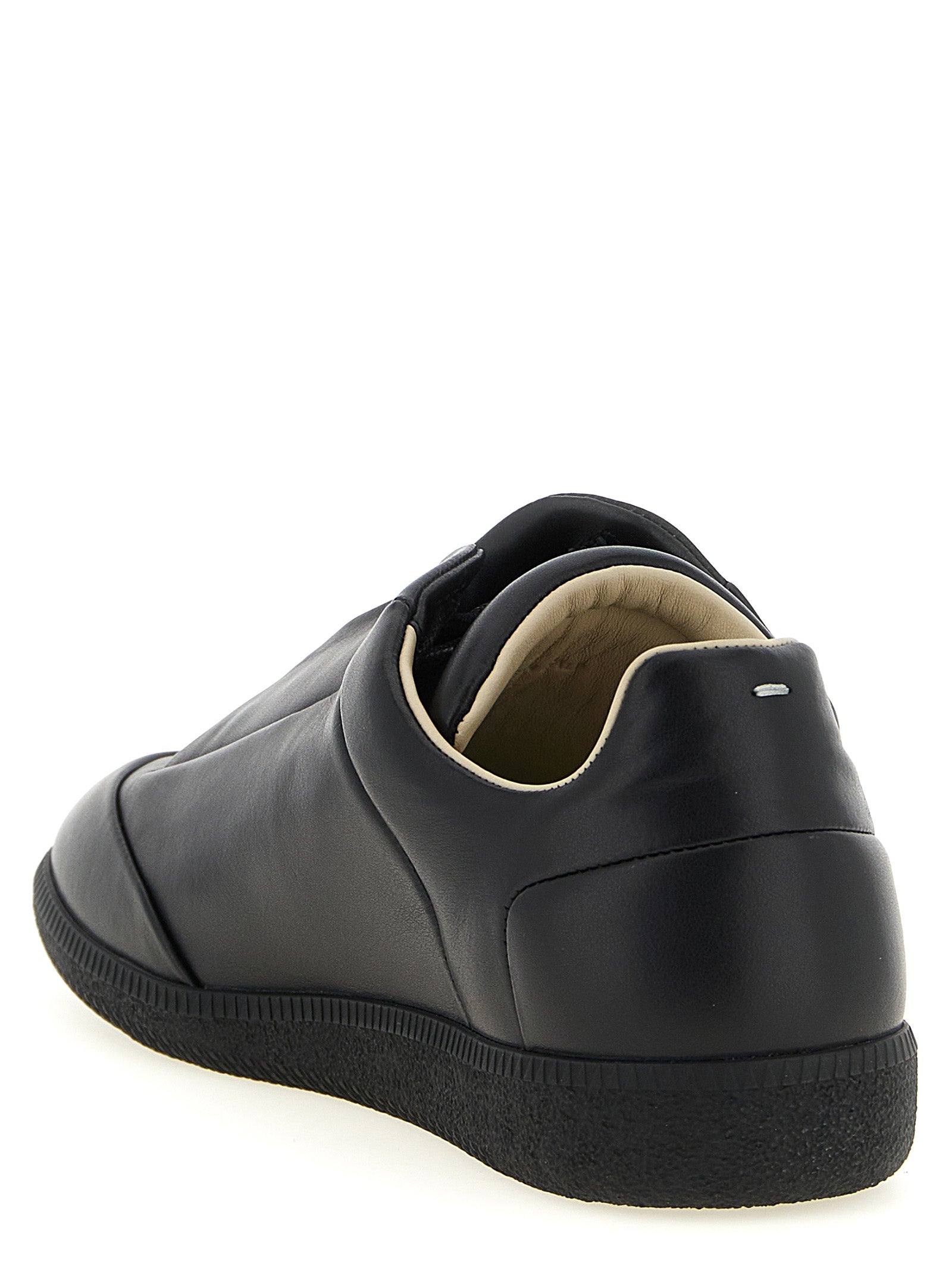 Maison Margiela Black Calfskin Low Top Sneakers