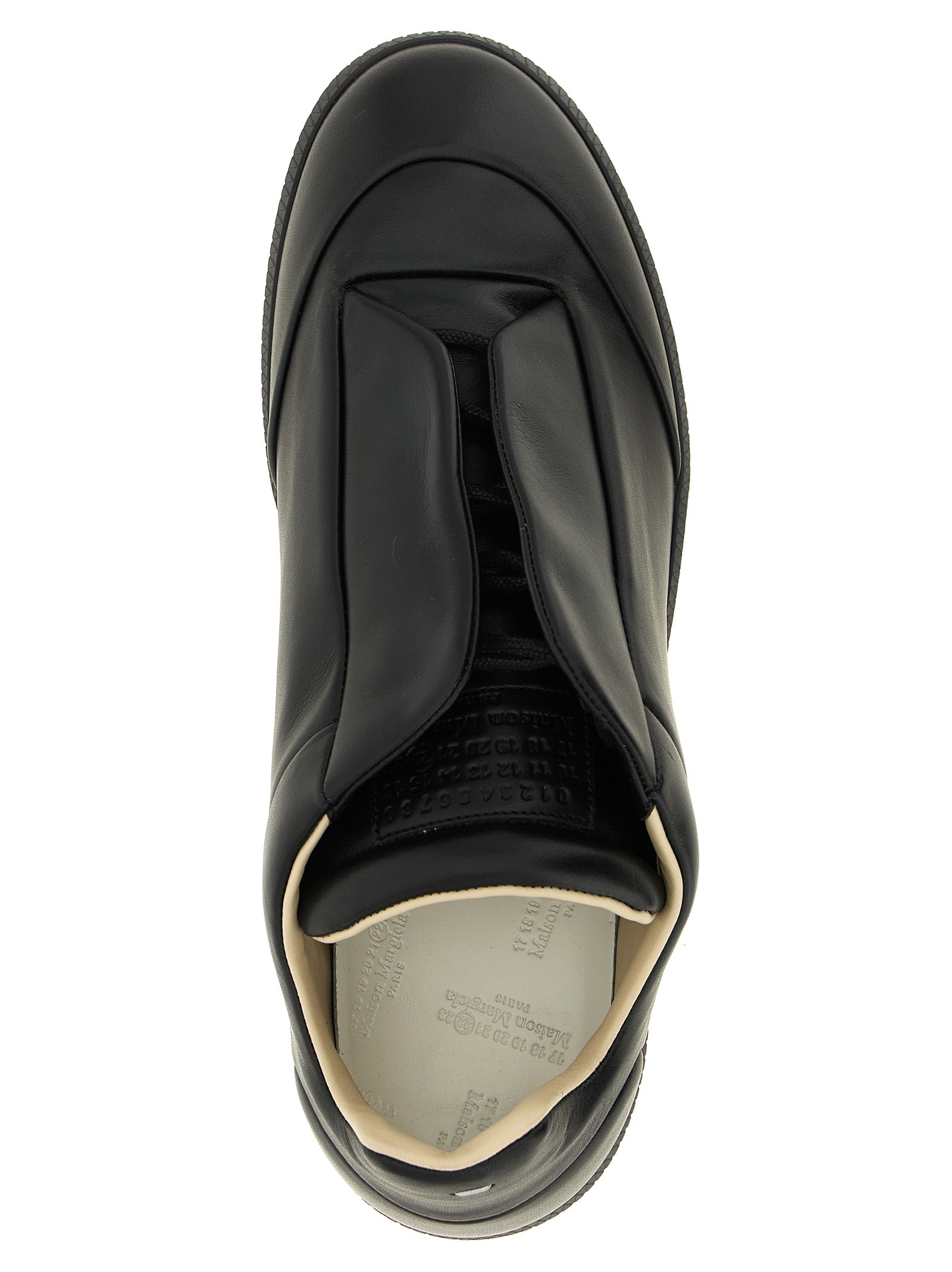 Maison Margiela Black Calfskin Low Top Sneakers