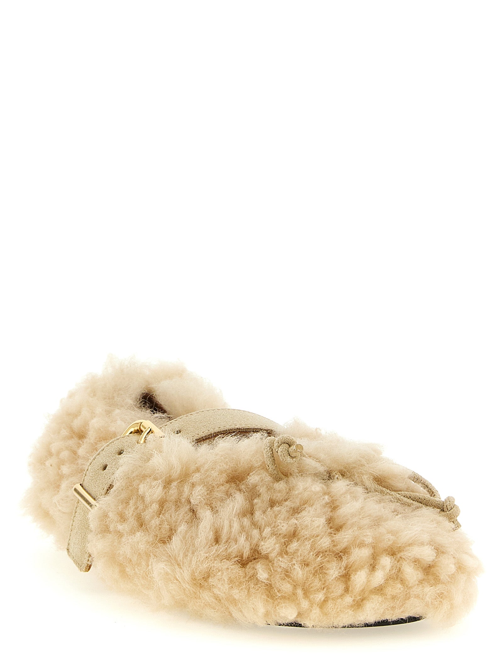 Marni Beige Lambskin Ballet Flats