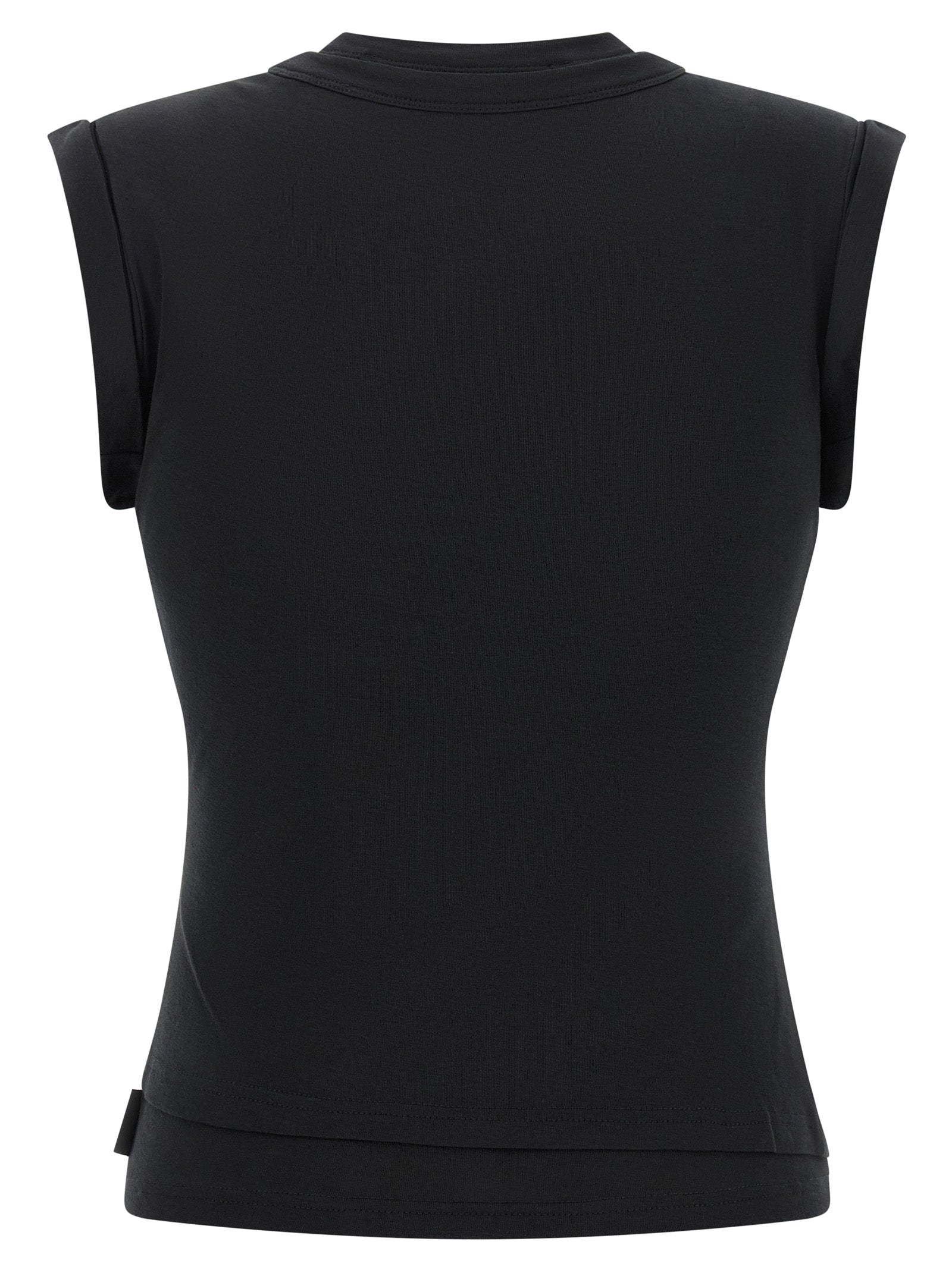 Alexander Wang Black Cotton Sleeveles T-Shirt