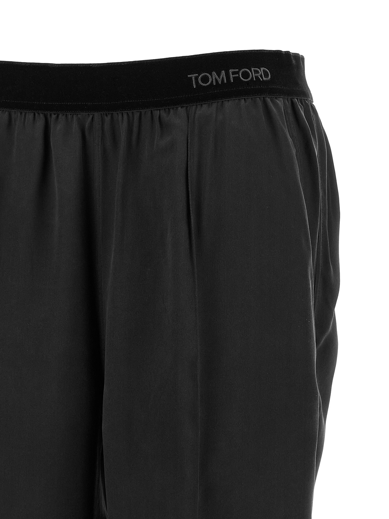 Tom Ford Black Silk Bottoms Sleepwear