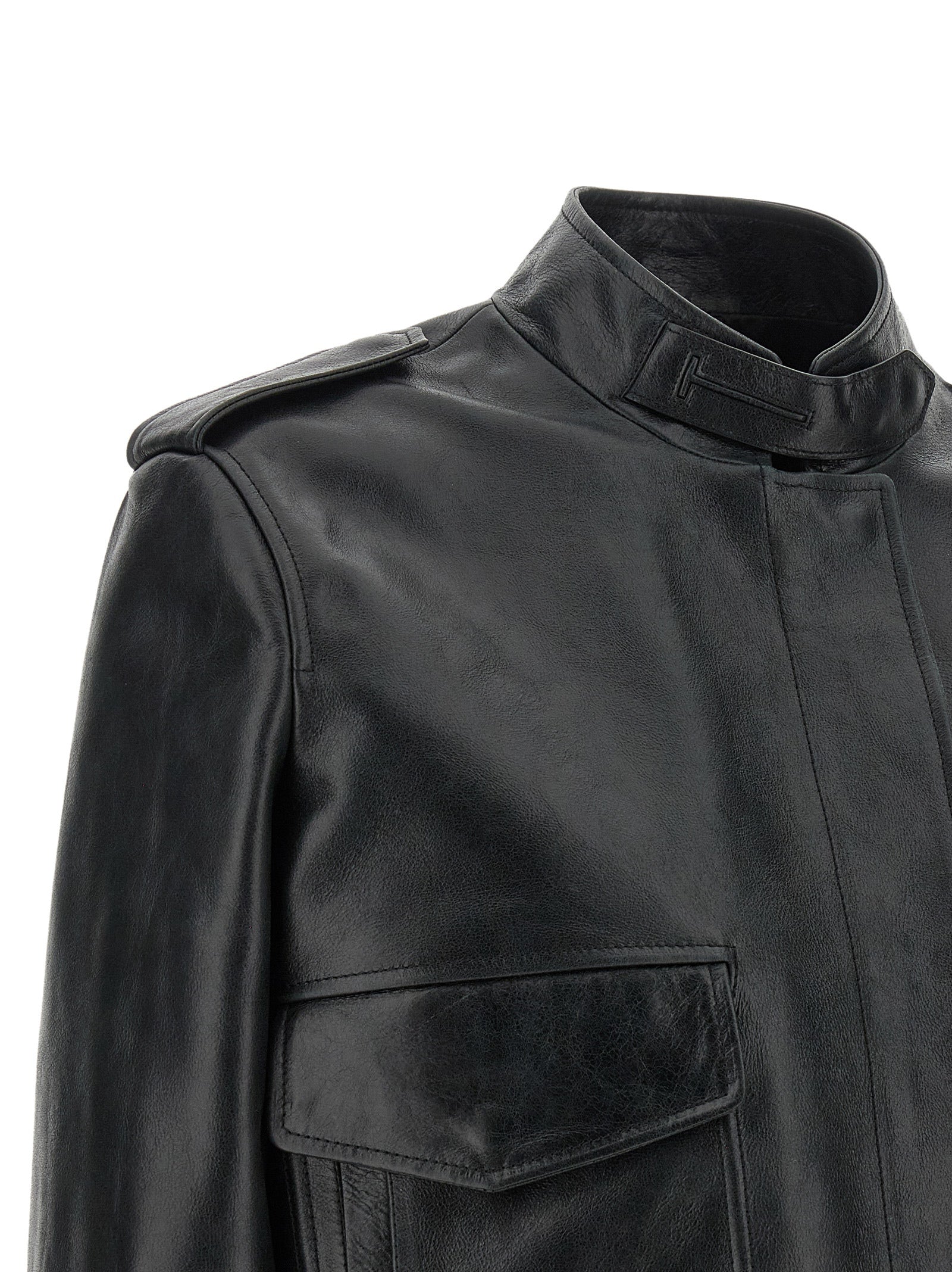 Tom Ford Black Lamb Leather Leather Jacket