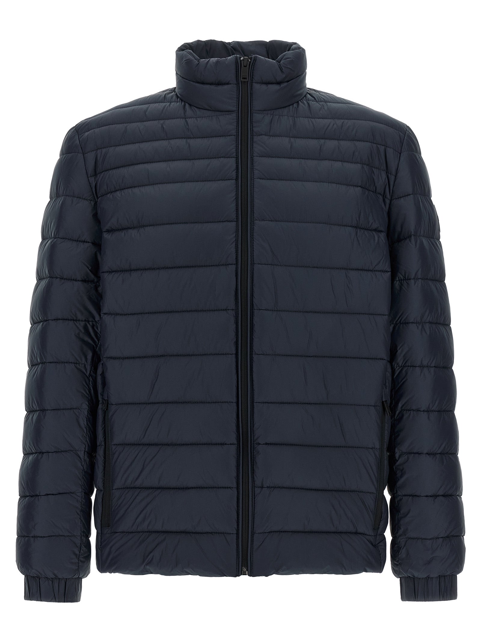 Hugo Boss Blue Polyamide Full-Length Jacket