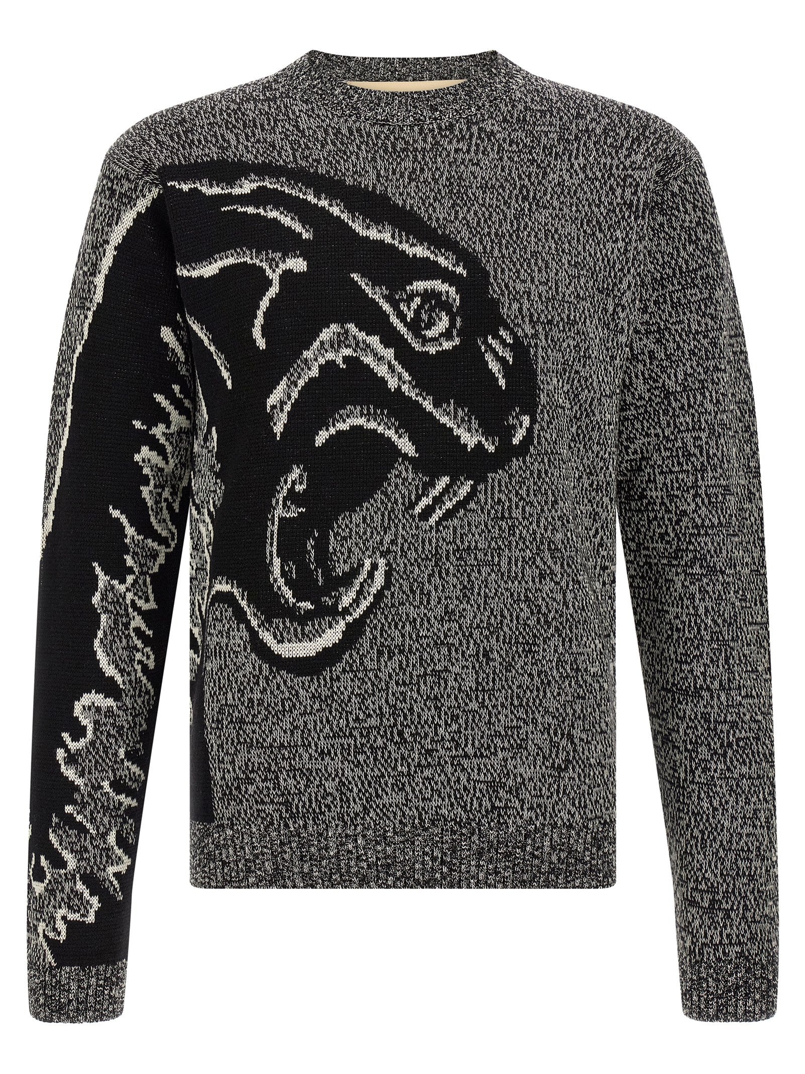 Valentino Garavani Bicolor Virgin Wool Cardigan