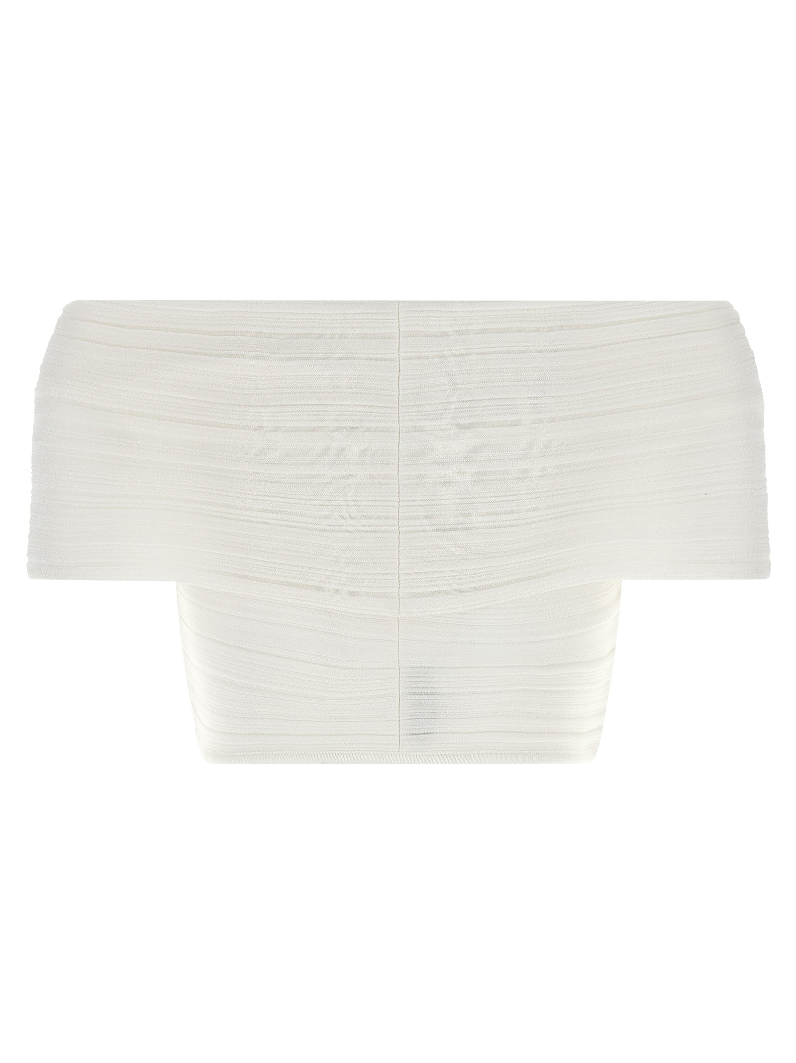ANTONINO VALENTI White Viscose Sleeveles T-Shirt